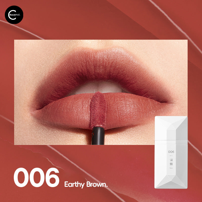 Perfect Diary Velvet Matte Lip Glaze - Long Lasting Lipstick for Women, Hydrating & Non-Drying, Business Card Size for On-the-Go Touch Ups (Ideal for Work, Parties & Everyday Wear)