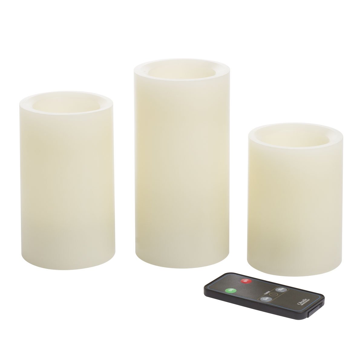 Remote Control Flameless Candles with Vanilla Fragrance - 3 Pack (4, 5, 6 Inch) - Battery Operated LED Candles for Home Decor, Wedding Centerpieces & Relaxation - Sterno Home Cream Collection
