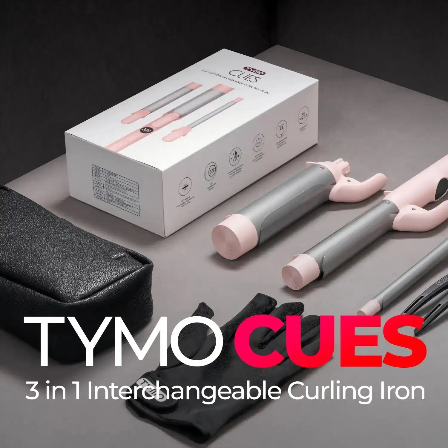 TYMO Cues Pink Hair Straightener Brush - 2-in-1 Flat Iron & Styler for Smooth, Shiny Hair at Home or Salon | Perfect for Daily Styling, Travel & Gifting