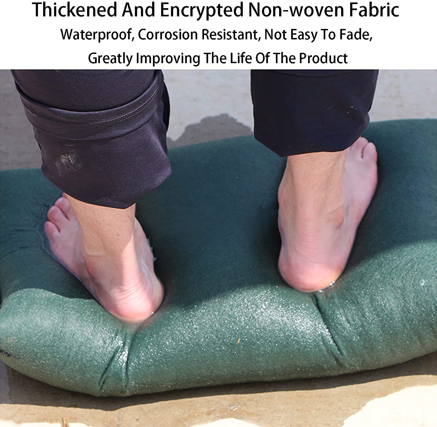 MBROS 10Pcs Reusable Flood Barrier Sand Bags - Heavy Duty Thickened Canvas Water Absorbent Sandless Bags (25x50cm) for Rainwater Control, Garage Protection & Emergency Flood Prevention - Perfect for Home, Business & Storm Preparedness