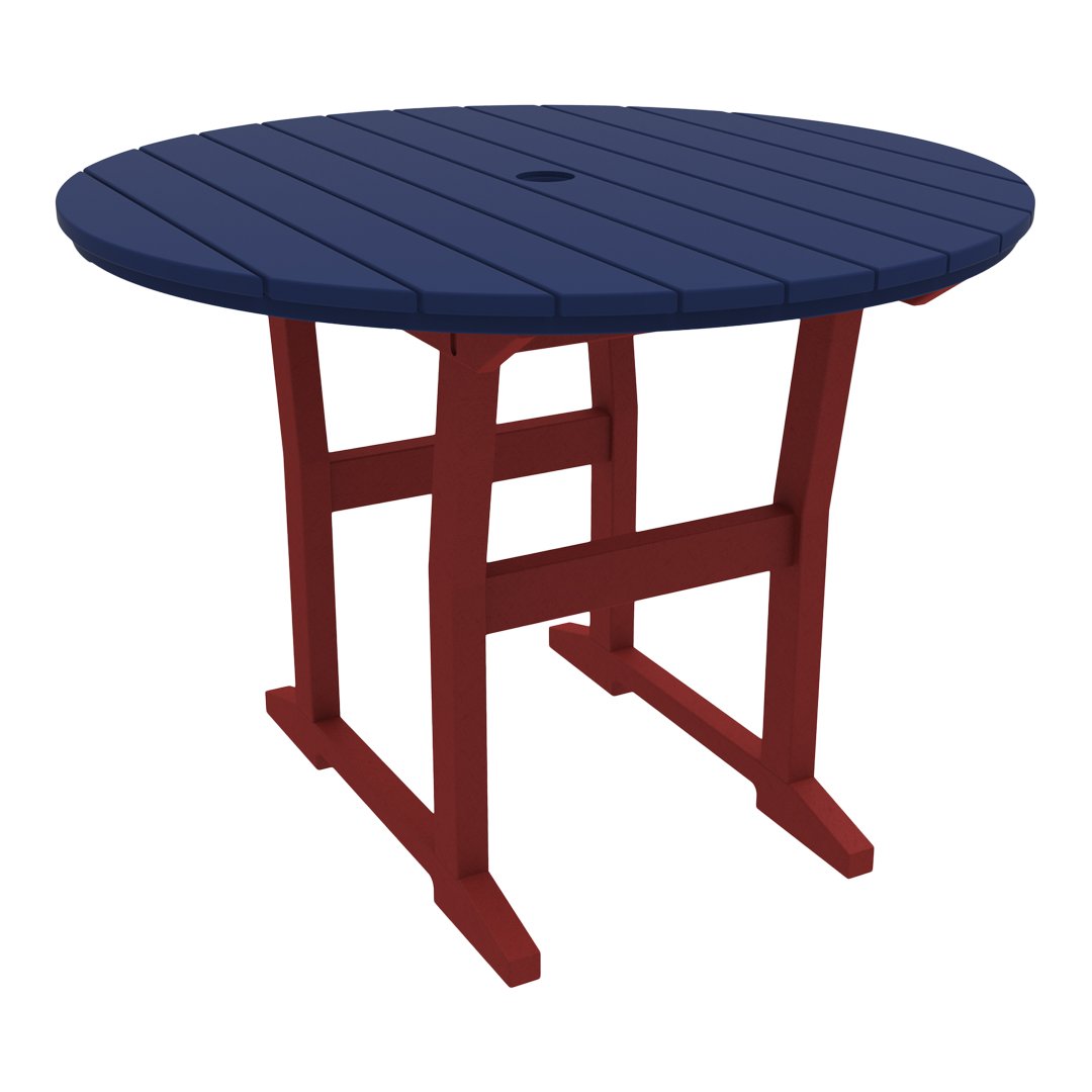 Coastline Cafe Round Dining Table - 36 Inch Modern Kitchen Table for Small Spaces, Breakfast Nook & Apartment - Perfect for Coffee Shops, Restaurants & Home Decor