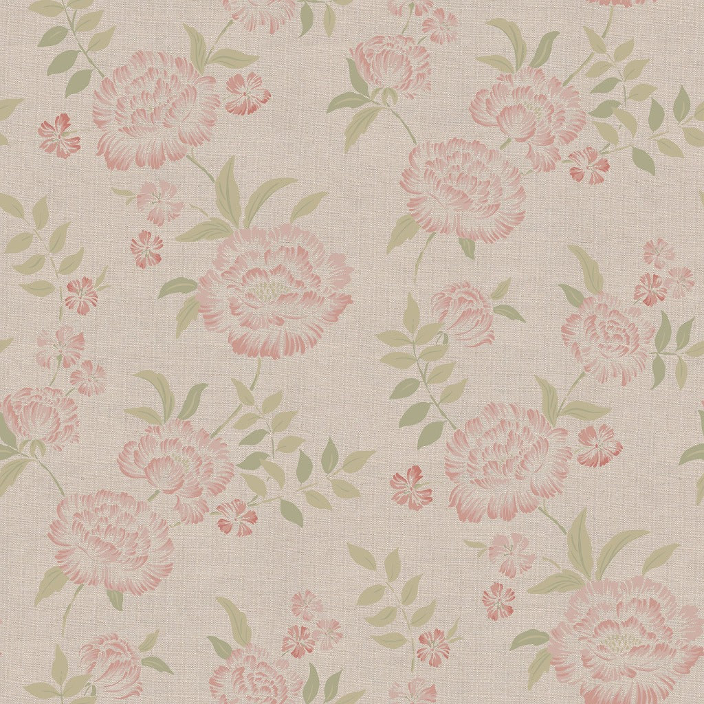 Premium Peony Fabric - Soft & Naturally Pink Floral Textile for Home Decor, Upholstery, and DIY Craft Projects