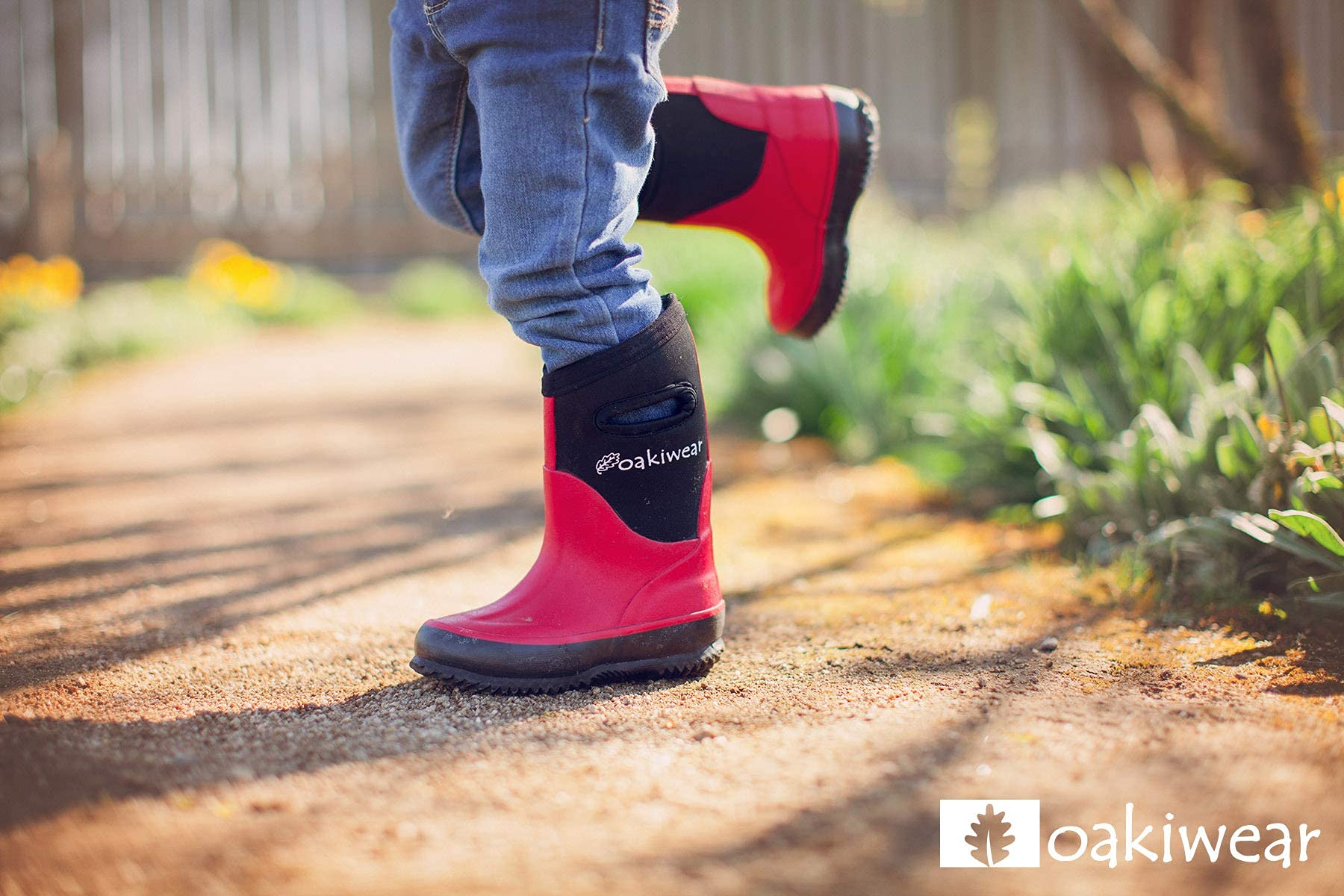 OAKI Kids Neoprene Rain Boots - Waterproof Snow Boots for Boys & Girls - Warm Muck Boots for Outdoor Play, Hiking & Puddle Jumping