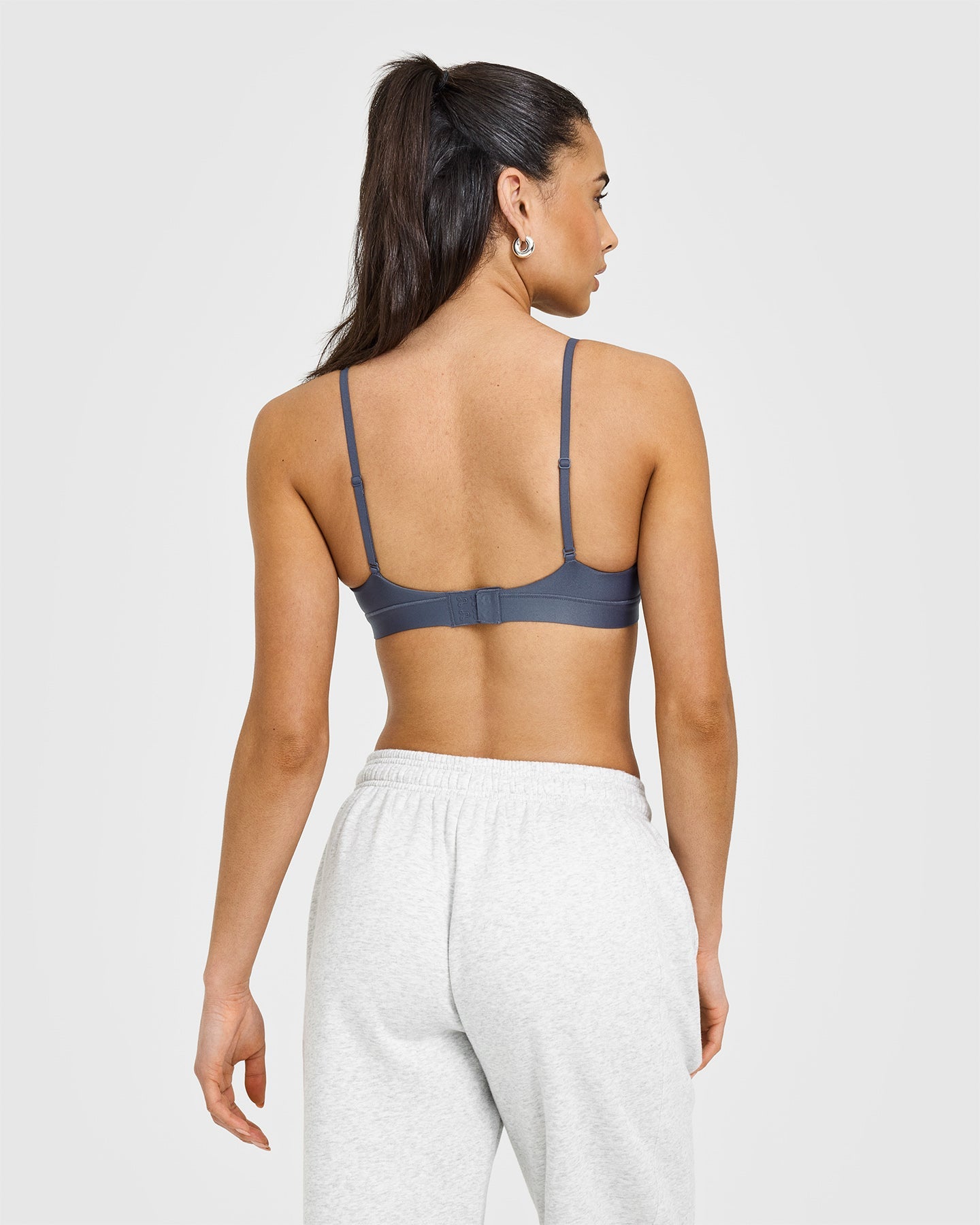 Silhouette Crossover Bralette for Women - Comfortable Wireless Bra in Granite Blue | Perfect for Yoga, Lounge & Everyday Wear