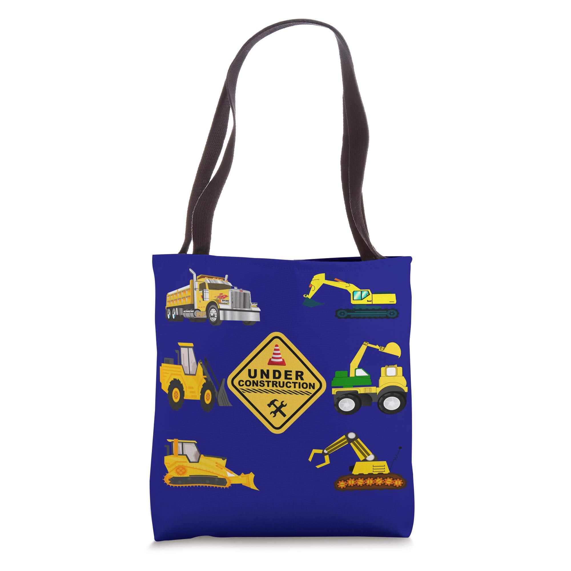 Durable Construction Trucks Tote Bag - Heavy Duty Reusable Shopping Bag for Work & Play - Perfect for Construction Workers, Kids, and Toy Lovers