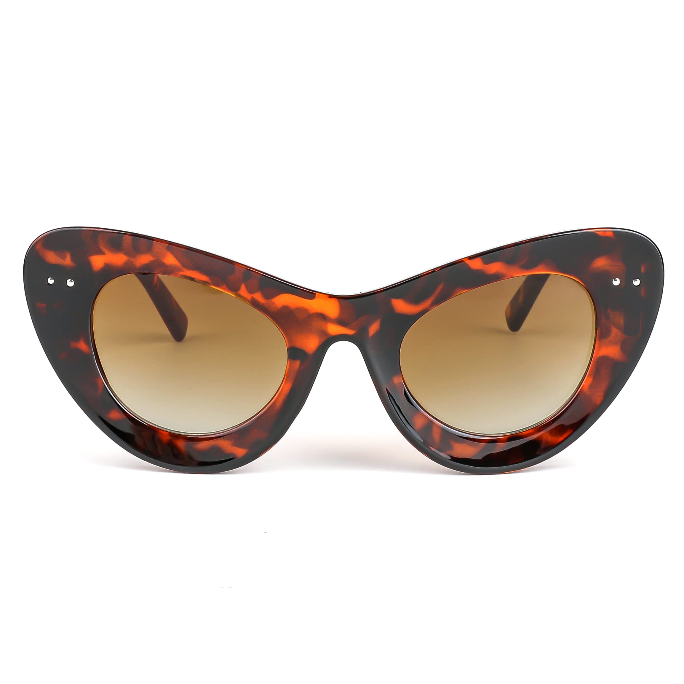 FEISEDY Oversized Cat Eye Sunglasses for Women - Retro Fashion UV Protection Sunglasses - Perfect for Beach, Driving & Summer Outfits