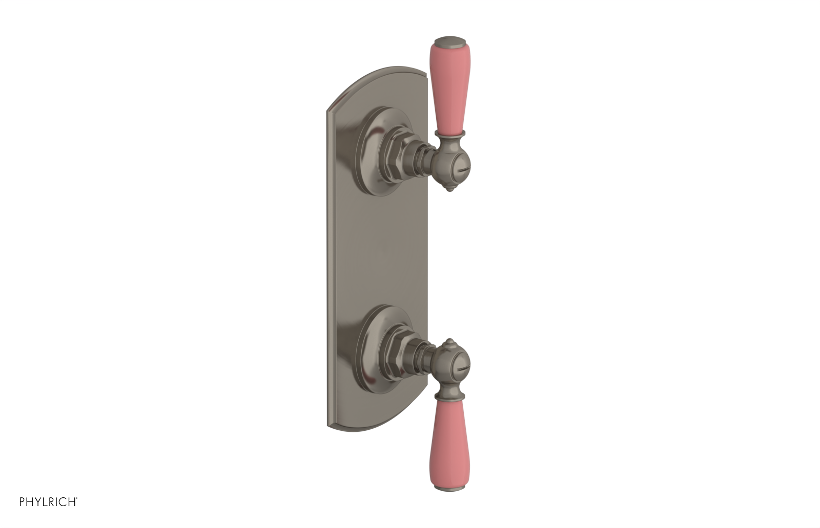 Jamestown Thermostatic Shower Valve with Volume Control & Diverter - Pink Accented Bathroom Fixture for Modern Home Renovation