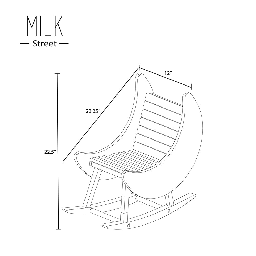 White Baby Crescent Moon Rocker - Gentle Infant Rocking Chair for Nursery, Bedroom & Playtime - Newborn to Toddler Safe Rocking Seat