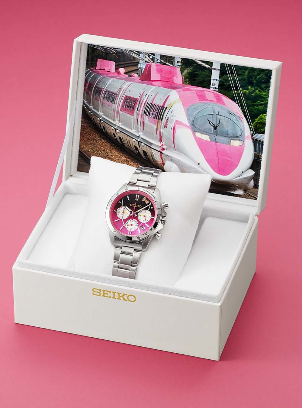 SEIKO HELLO KITTY Shinkansen Limited Edition Watch - Japanese-Made Collectible for Anime Fans & Travel Enthusiasts | Perfect Gift for Sanrio Lovers