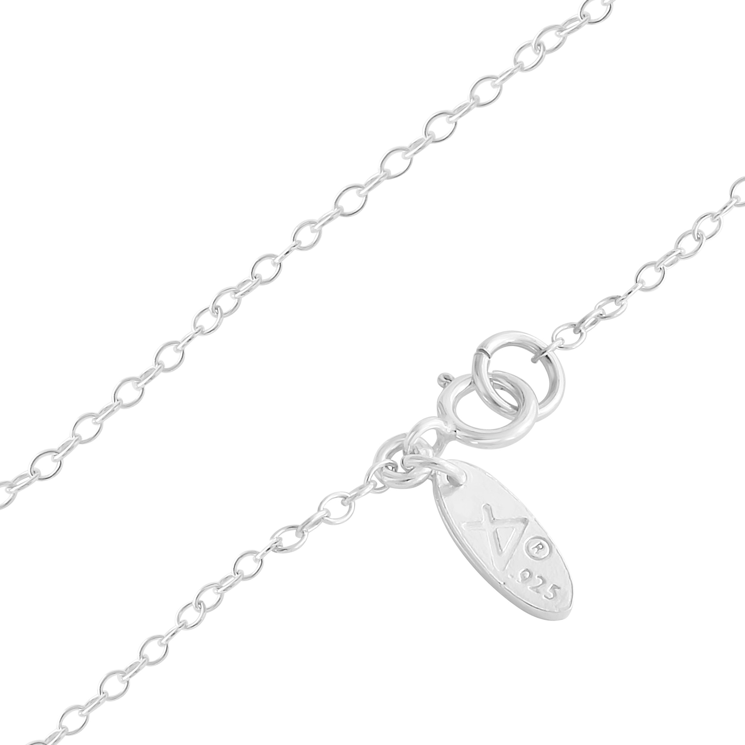 925 Silver Karma Bar Necklace - Elegant Sideways Charm Pendant for Daily Wear