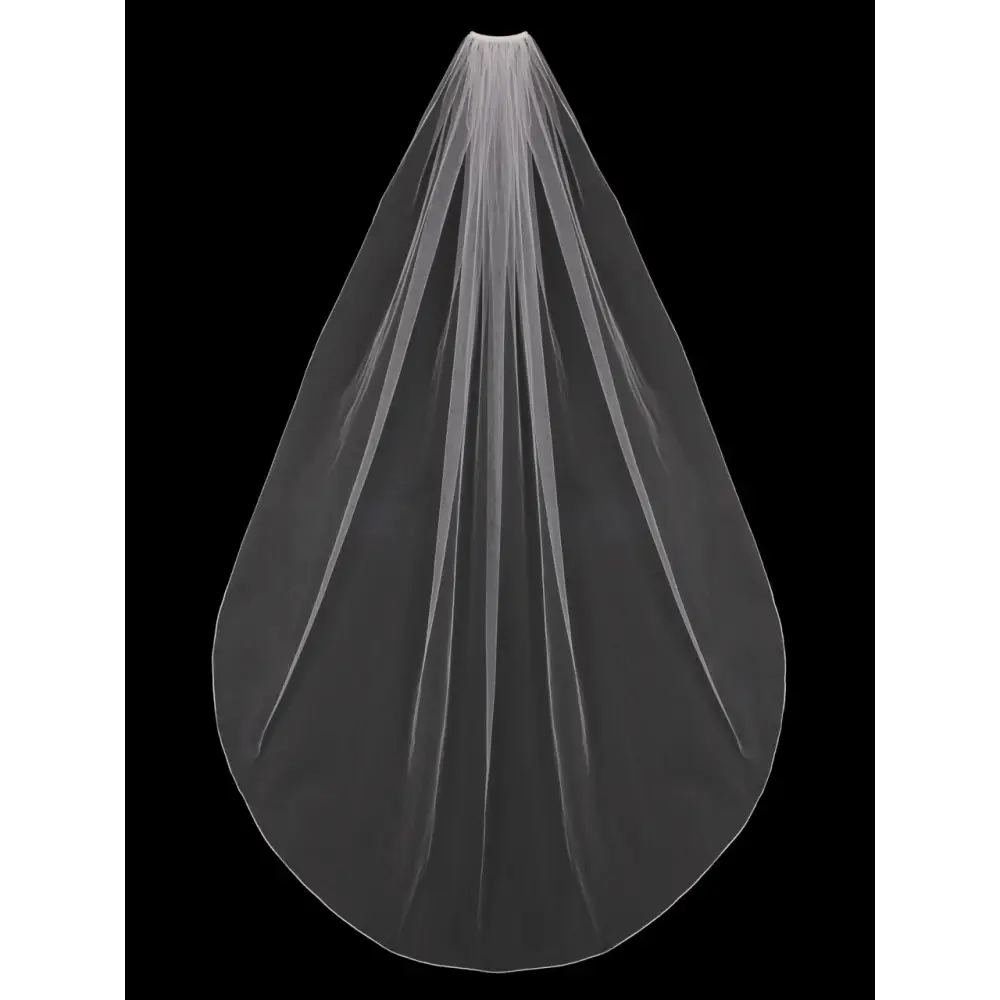 202CP Elegant Bridal Veil with Beaded Edge - Perfect for Weddings, Bridal Showers & Formal Occasions