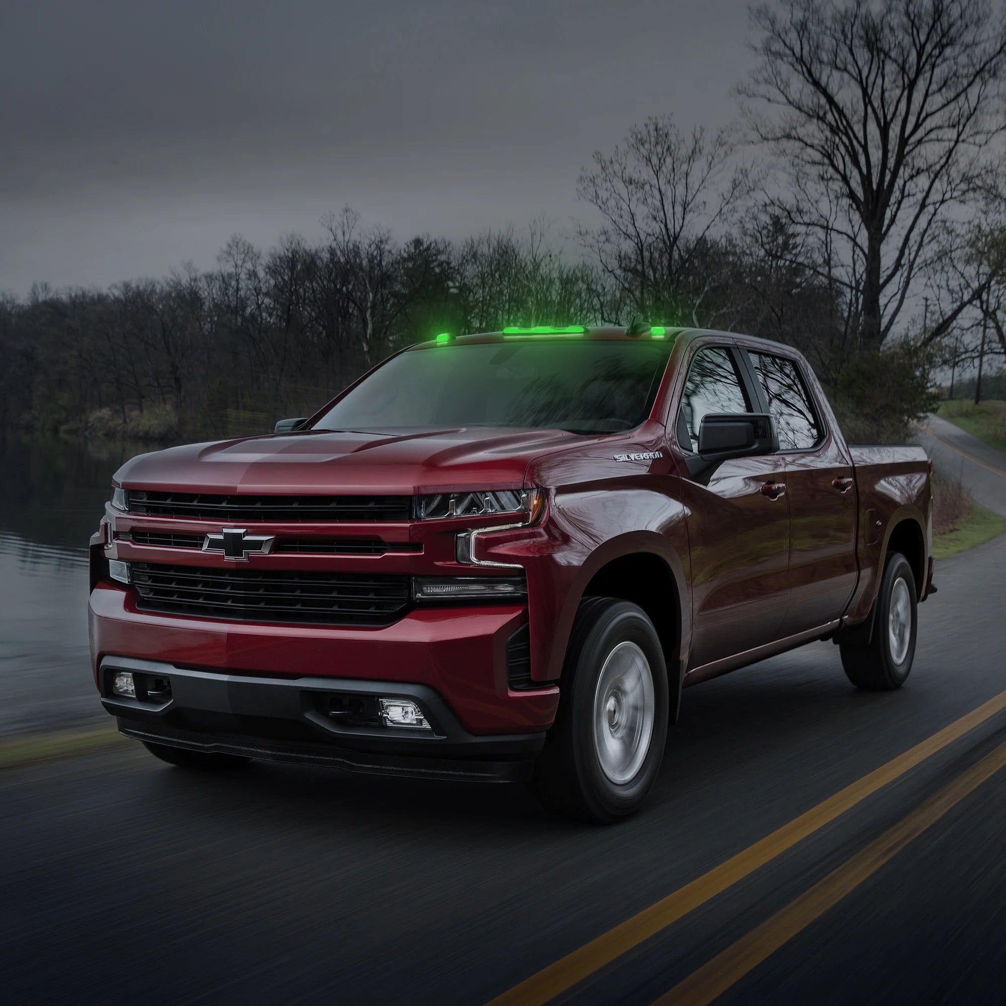 GMC & Chevy 20-25 4th Gen Heavy Duty 3-Piece Clear Cab Roof Light Lens with RGB Multi-Color High Power LEDs - OEM Replacement for Truck Cab Lights | Off-Road, Work Truck & Night Driving Use