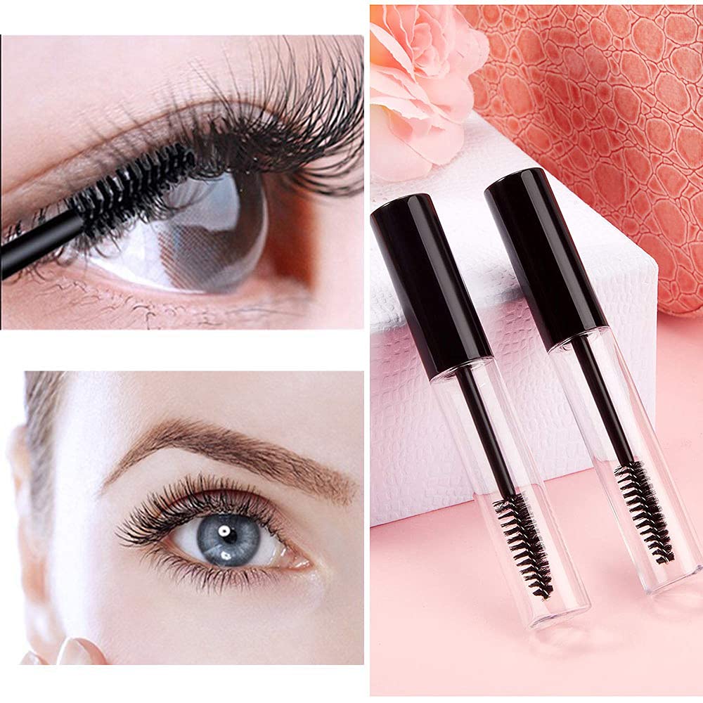 5 Pack 10ml Empty Mascara Tubes with Rubber Insert & Funnel - Portable Premium Eyelash Extension Bottles for DIY Makeup, Travel, Salon & Professional Use