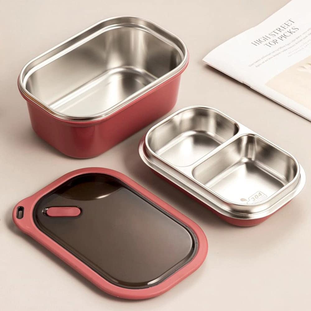 Gigicloud Stainless Steel Bento Box - 3-Compartment Leakproof Lunch Container for Adults | Microwave & Dishwasher Safe | Perfect for Office, School, Picnics & Meal Prep