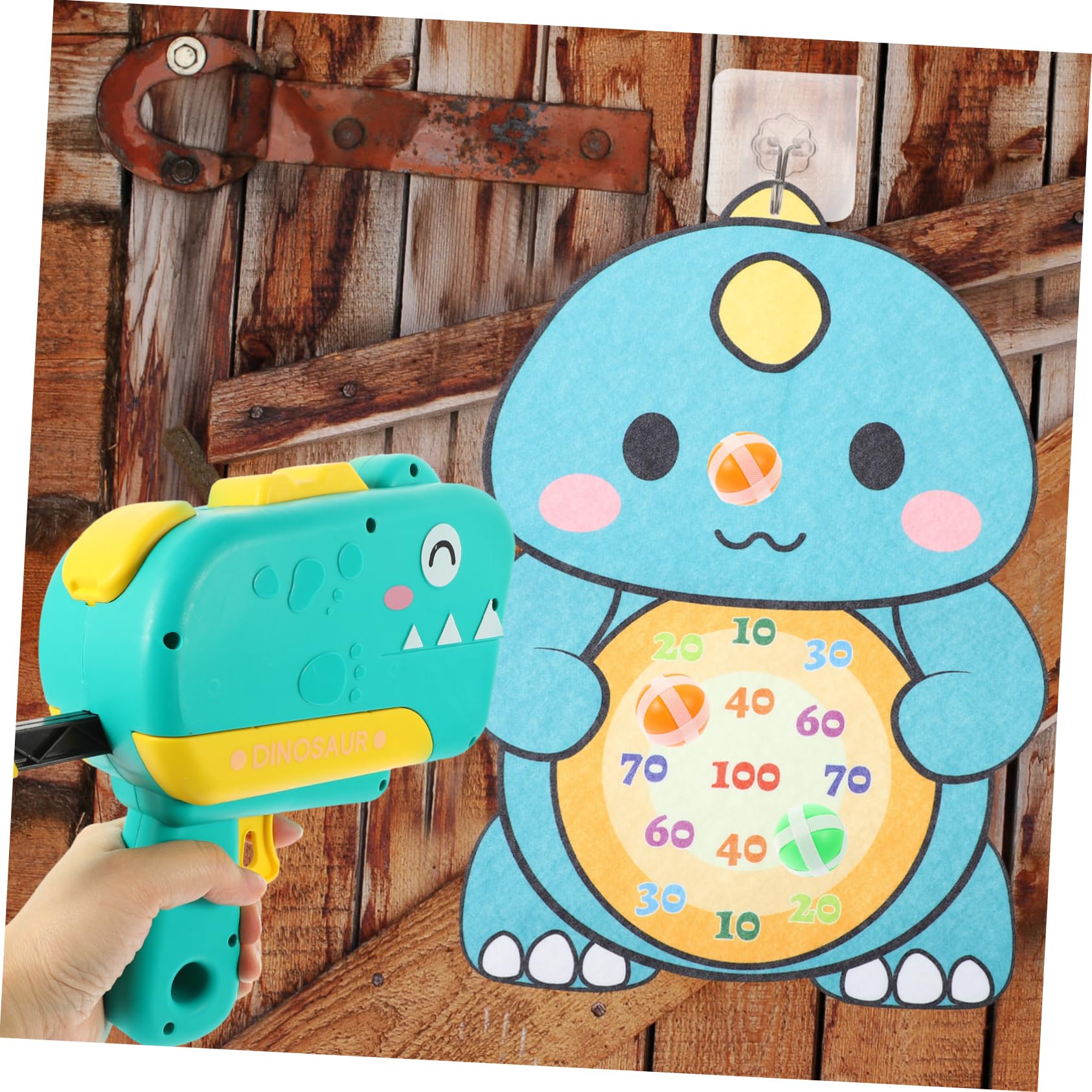 Alasum 4 Pack Sticky Dinosaur Dart Game Set - Fun Sticky Balls Toys for Kids, Safe Plastic Darts for Indoor/Outdoor Play - Perfect Birthday Gift for Boys & Girls Ages 3+ (Dino Adventure Theme)