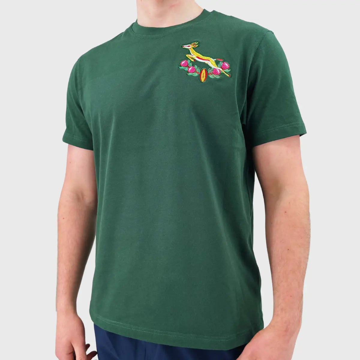 Samurai South Africa Vintage Collection Cotton T-Shirt - Dark Green | Retro Graphic Tee for Men & Women | Perfect for Casual Wear, Street Style & Anime Fans