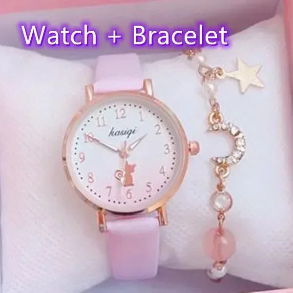 Cute Cat Dial Watch for Girls - Stylish & Fun Accessory for School, Parties & Everyday Wear
