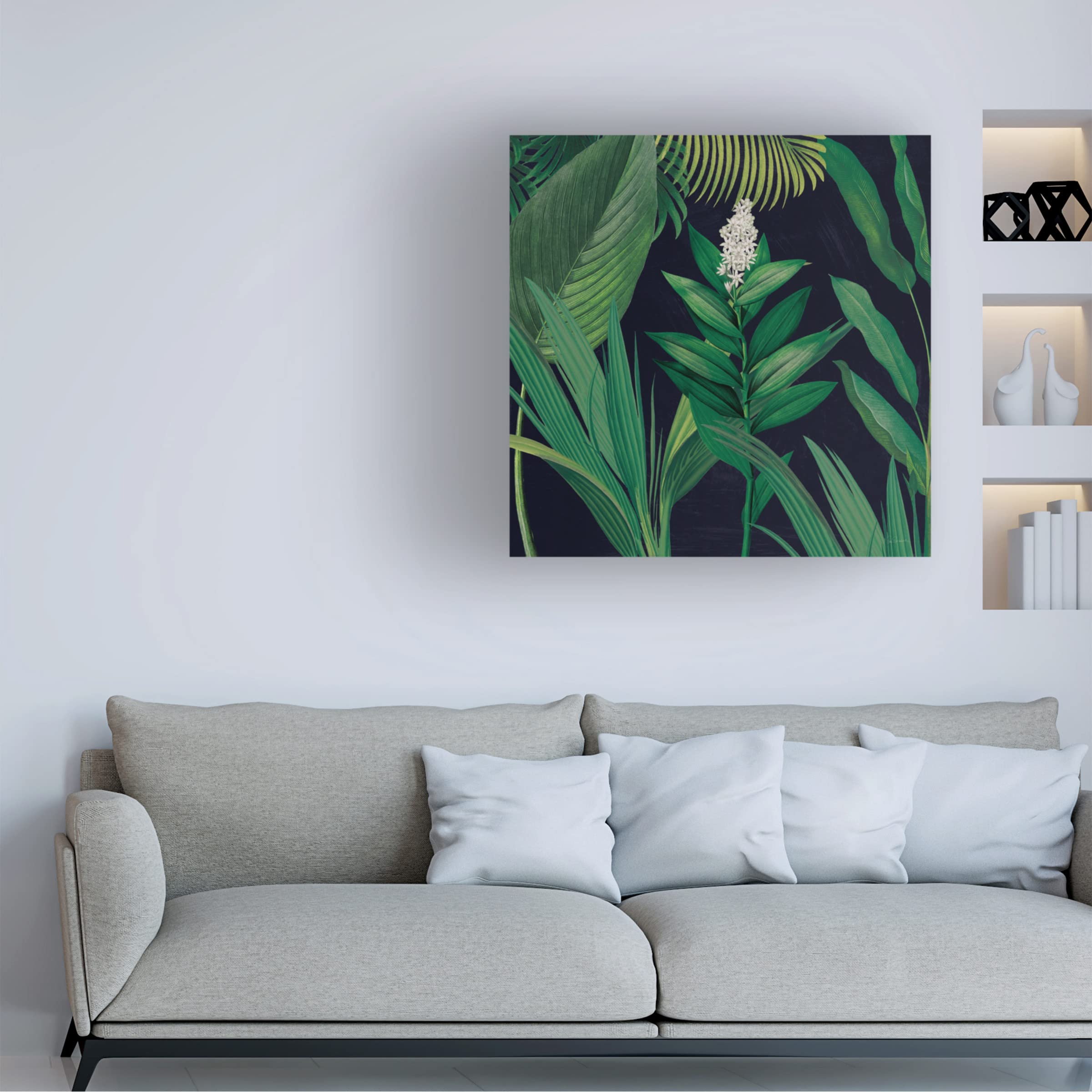 Dramatic Tropical I Canvas Wall Art by Sue Schlabach - Vibrant Beach & Palm Tree Painting for Living Room, Bedroom, or Office Decor
