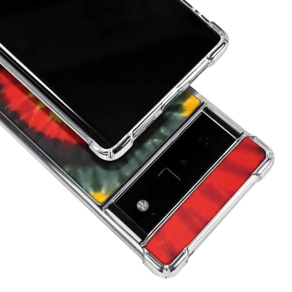 Google Pixel 6 Pro Clear Phone Case - Liquid Blue Tie Dye Design for Protection & Style