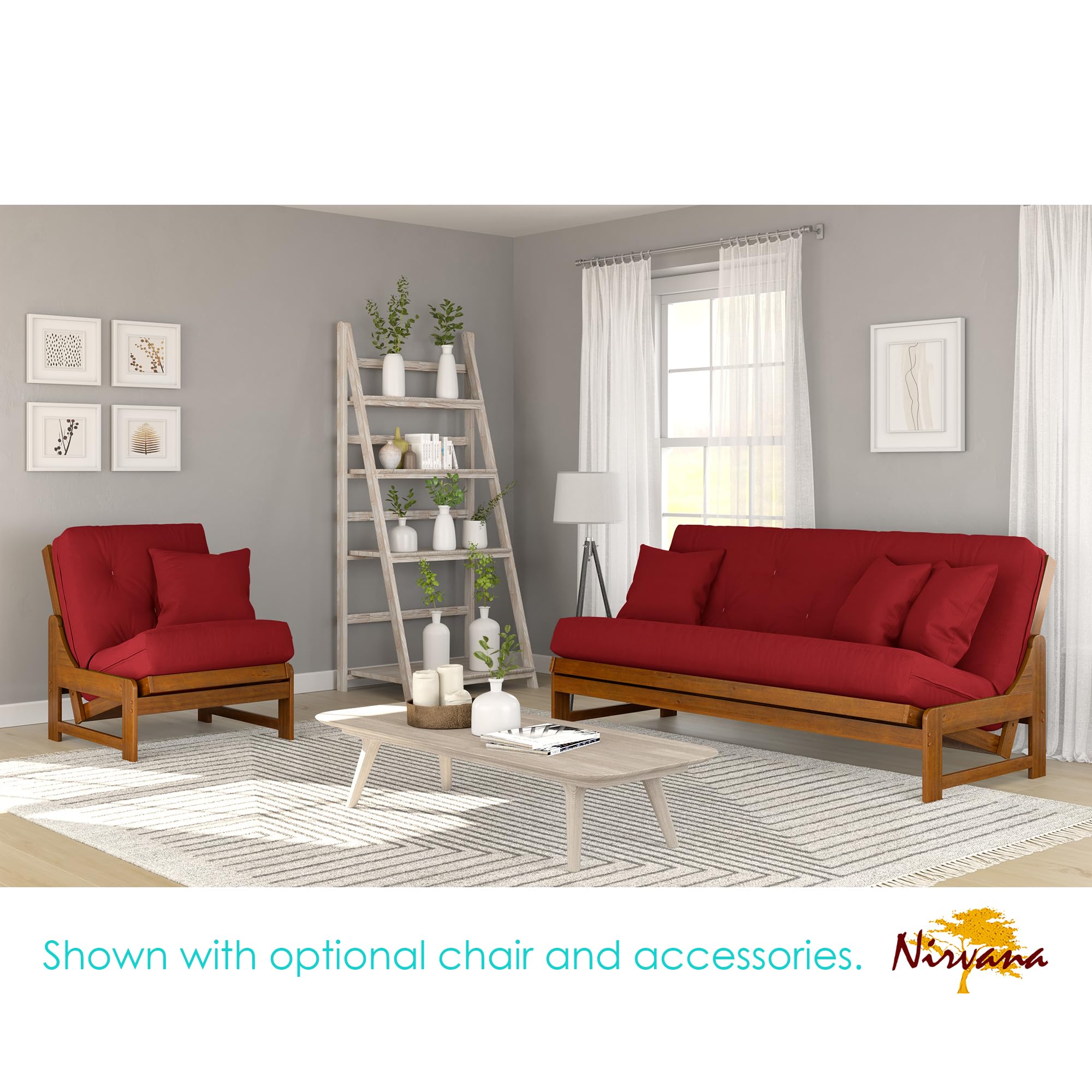 Arden Queen Size Futon Set with 8