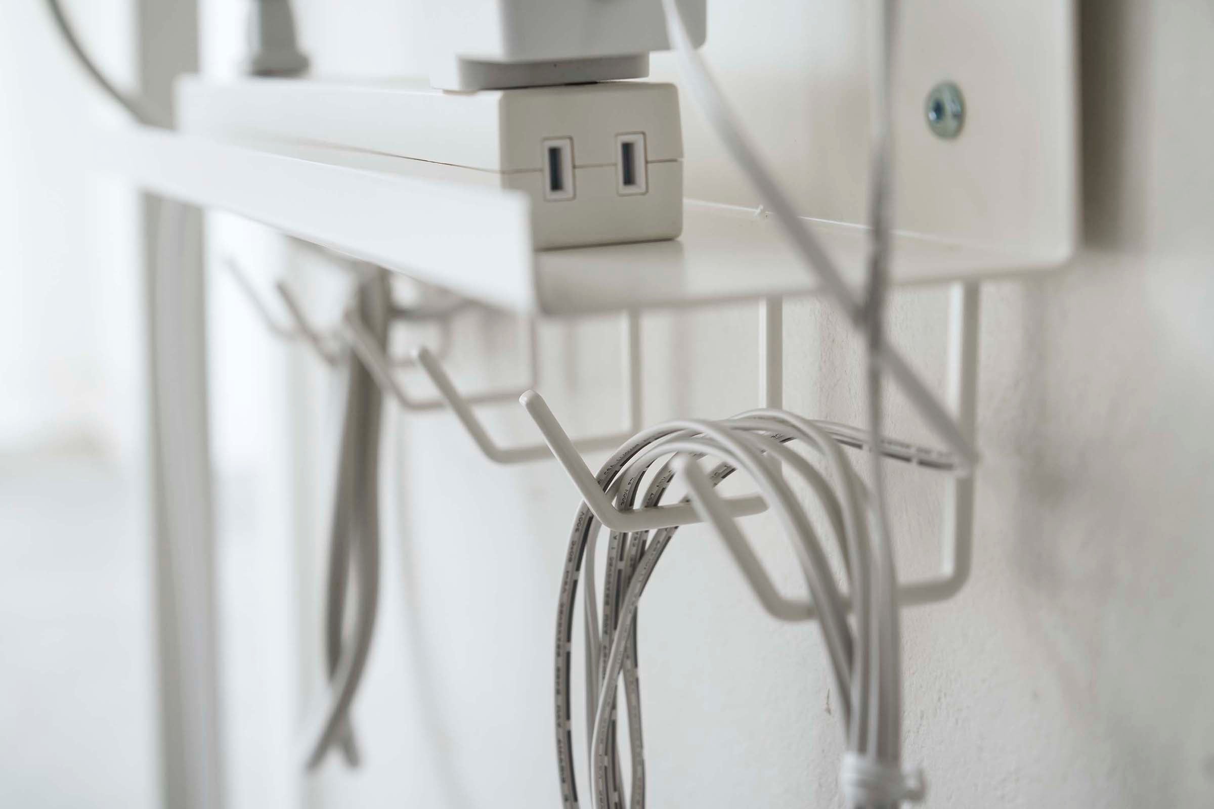 Under Desk Cable & Router Storage Rack - Steel Organizer for Home & Office - Perfect for Computer Wires, Power Strips & Network Equipment