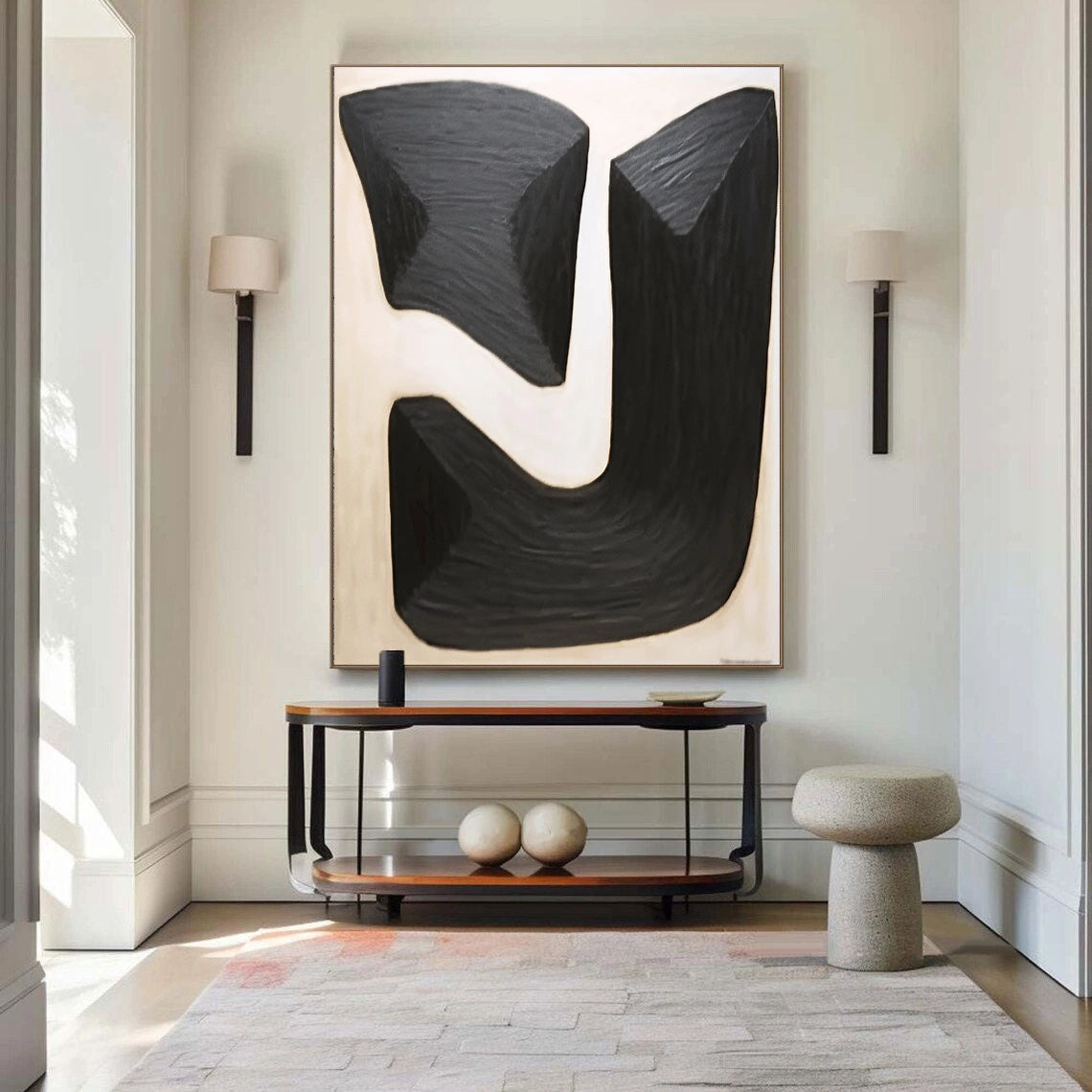 Abstract Tranquility Art Painting #WS104 - Modern Wall Decor for Living Room, Bedroom & Office - Calming Canvas Artwork for Home & Workspace