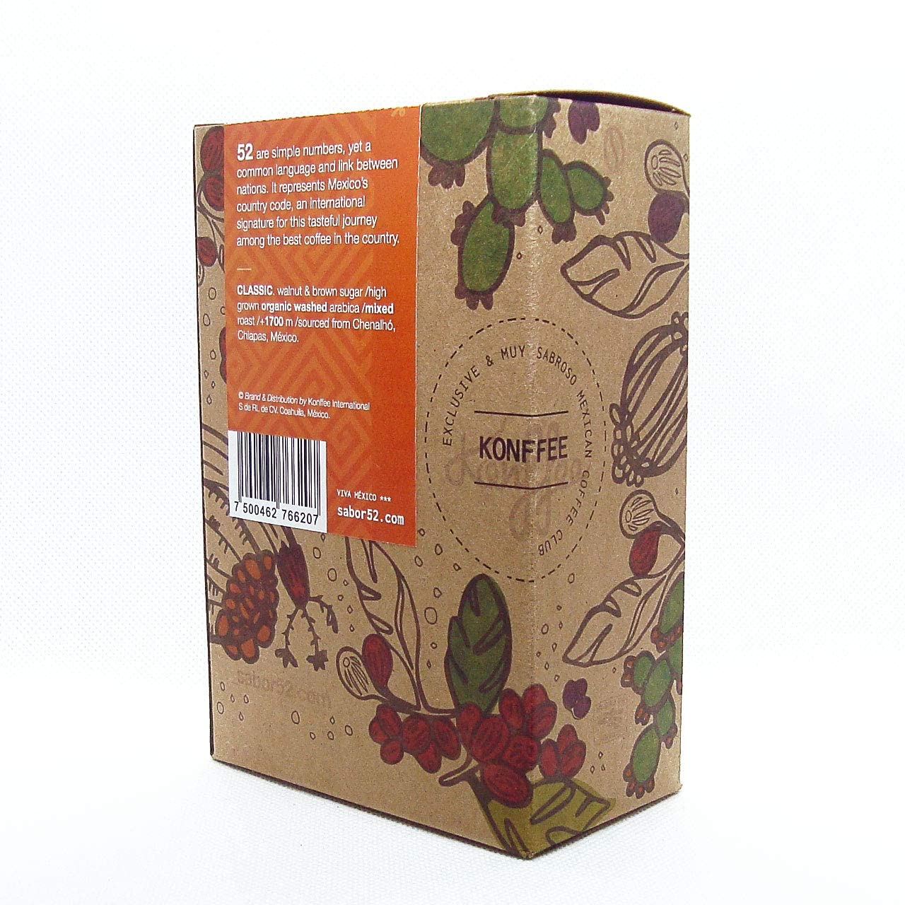 Premium Artisan Mexican Coffee - 52 CLASSIC Ground Coffee from Chiapas | Rich Flavor for Home Brewing, Office Use & Gifts