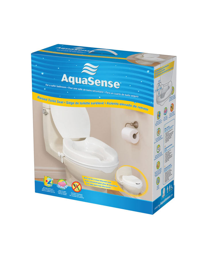 AquaSense Raised Toilet Seat with Lid - Adjustable Height, Non-Slip Design for Elderly & Disabled - Bathroom Safety & Comfort Aid (1 Pack) - Perfect for Post-Surgery Recovery & Mobility Assistance