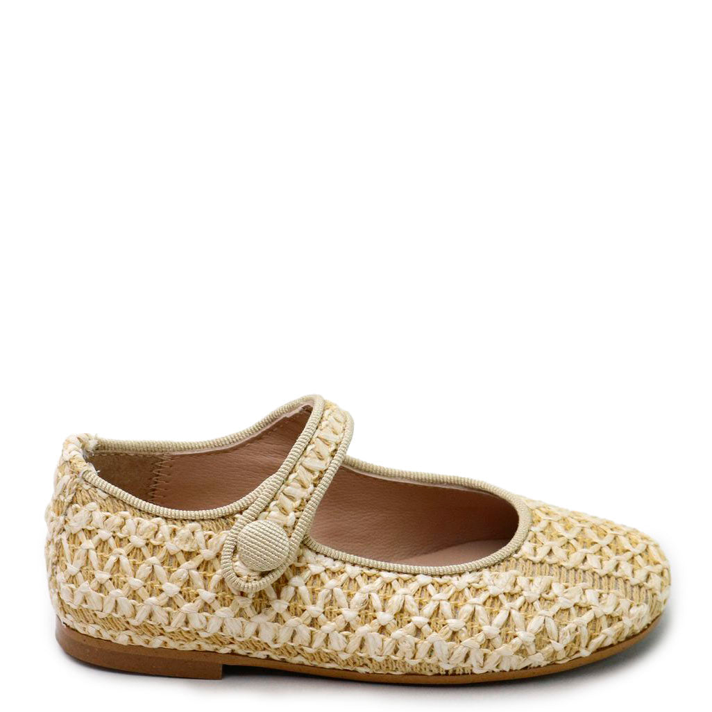 Natural Wicker Mary Jane Shoes - Comfortable & Stylish Women's Flats for Casual Wear, Beach, and Summer Outfits