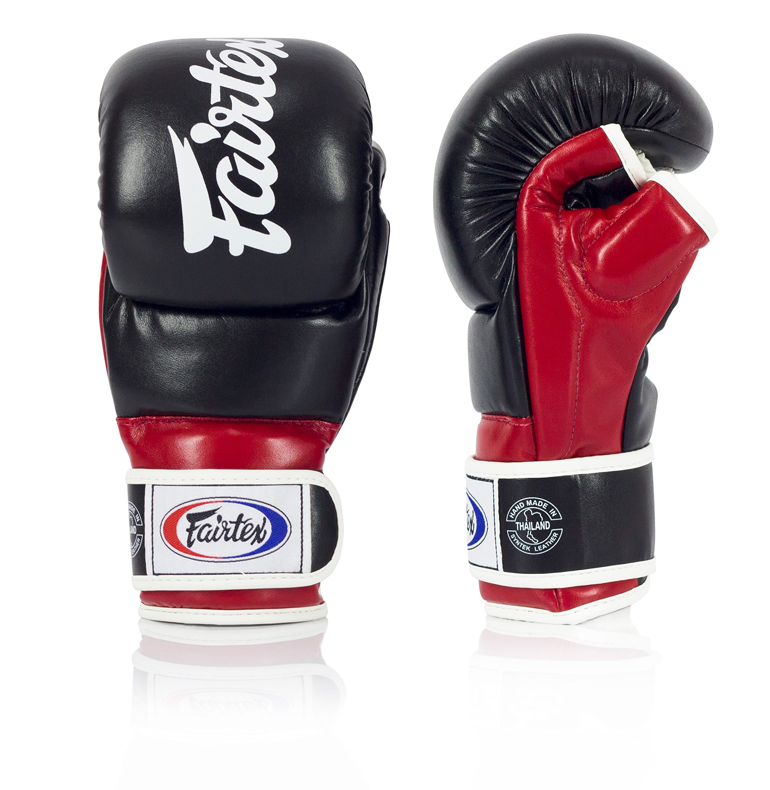 Fairtex FGV18 Muay Thai Boxing Gloves for Men, Women & Kids - Premium Leather MMA Training Gloves for Kickboxing, Martial Arts & Fitness - Lightweight & Shock Absorbent Punching Gloves for Sparring, Bag Work & Competition