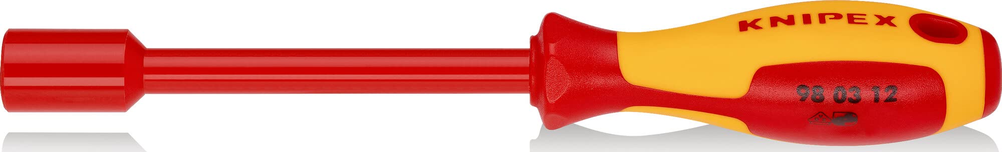 Knipex 98 03 12 Nut Driver Set with Comfortable Screwdriver Handle - 12mm Hex Size for Professional Mechanics & DIY Home Repairs | Ideal for Automotive, Plumbing & Electrical Work