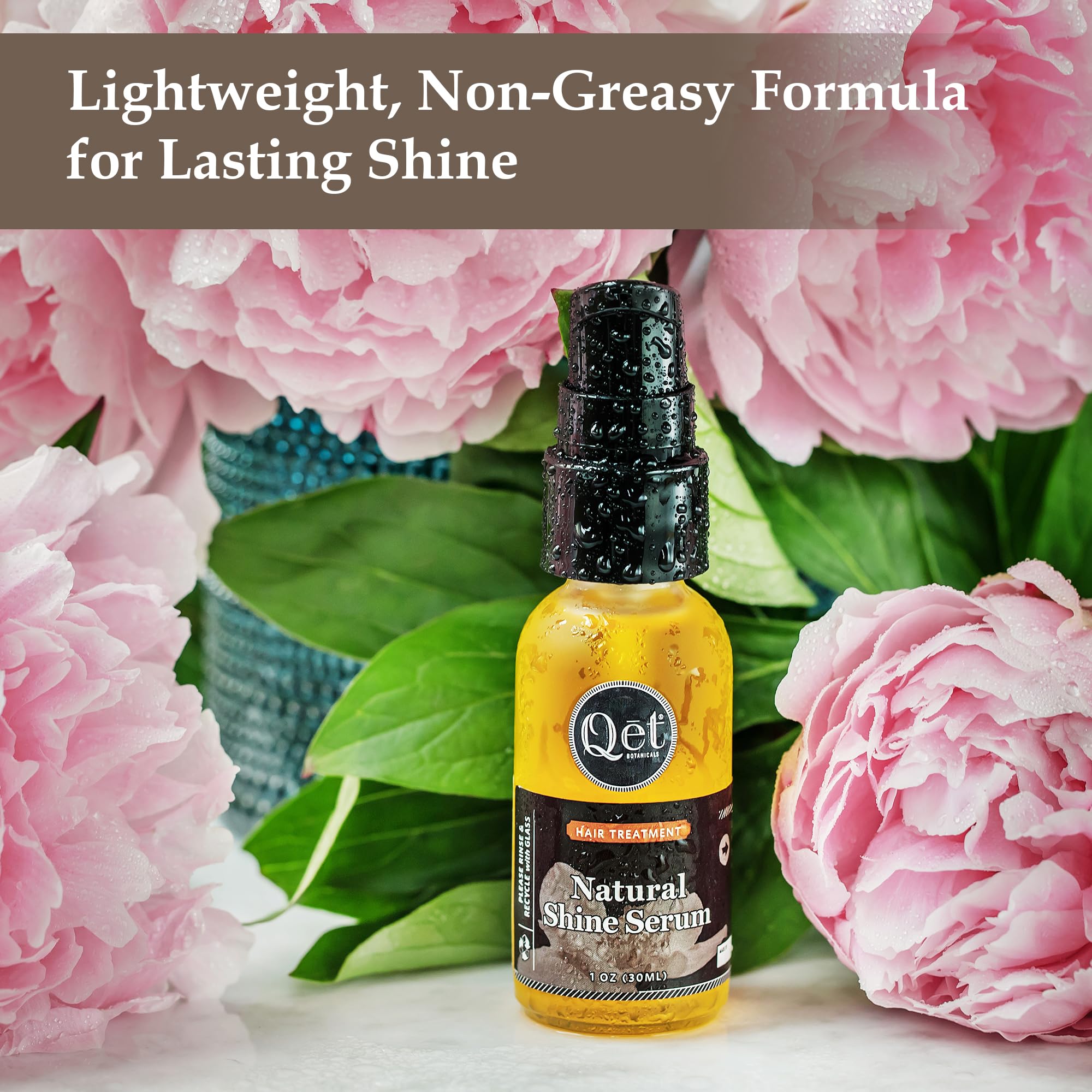 Best Natural Shine Serum for Hair - Organic Argan Oil Treatment for Frizz Control & Hydration - Perfect for Dry, Damaged Hair & Daily Styling