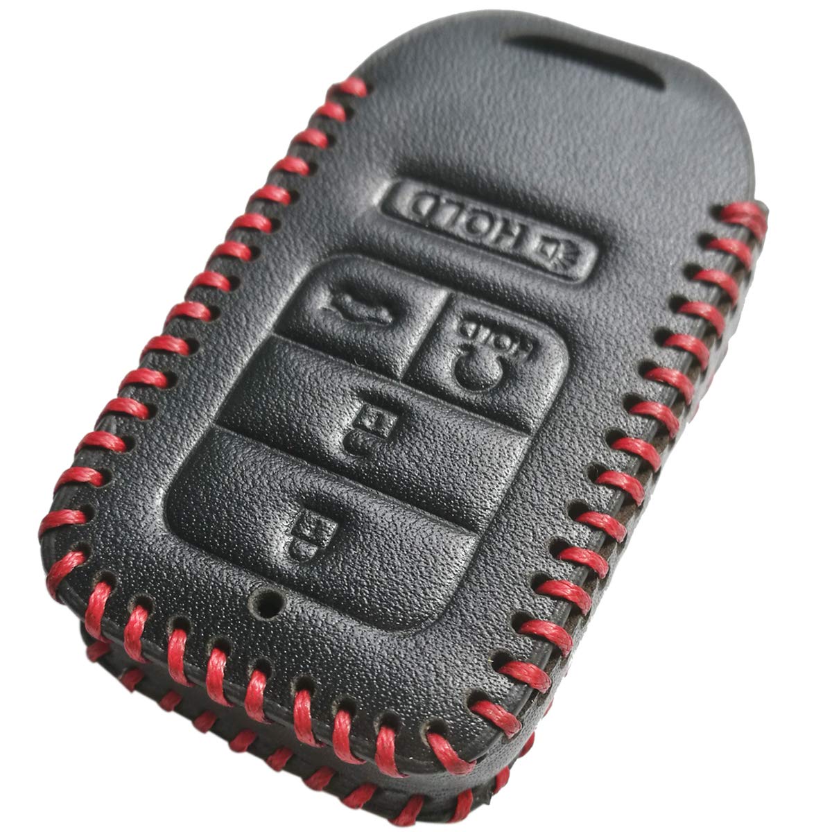 2PCS Premium Leather Key Fob Cover Protector for 2017-2021 Honda Accord, Civic, CR-V, Pilot EX-L Touring (A2C81642600) - Durable Anti-Scratch Remote Key Case for Daily Protection & Car Key Organization