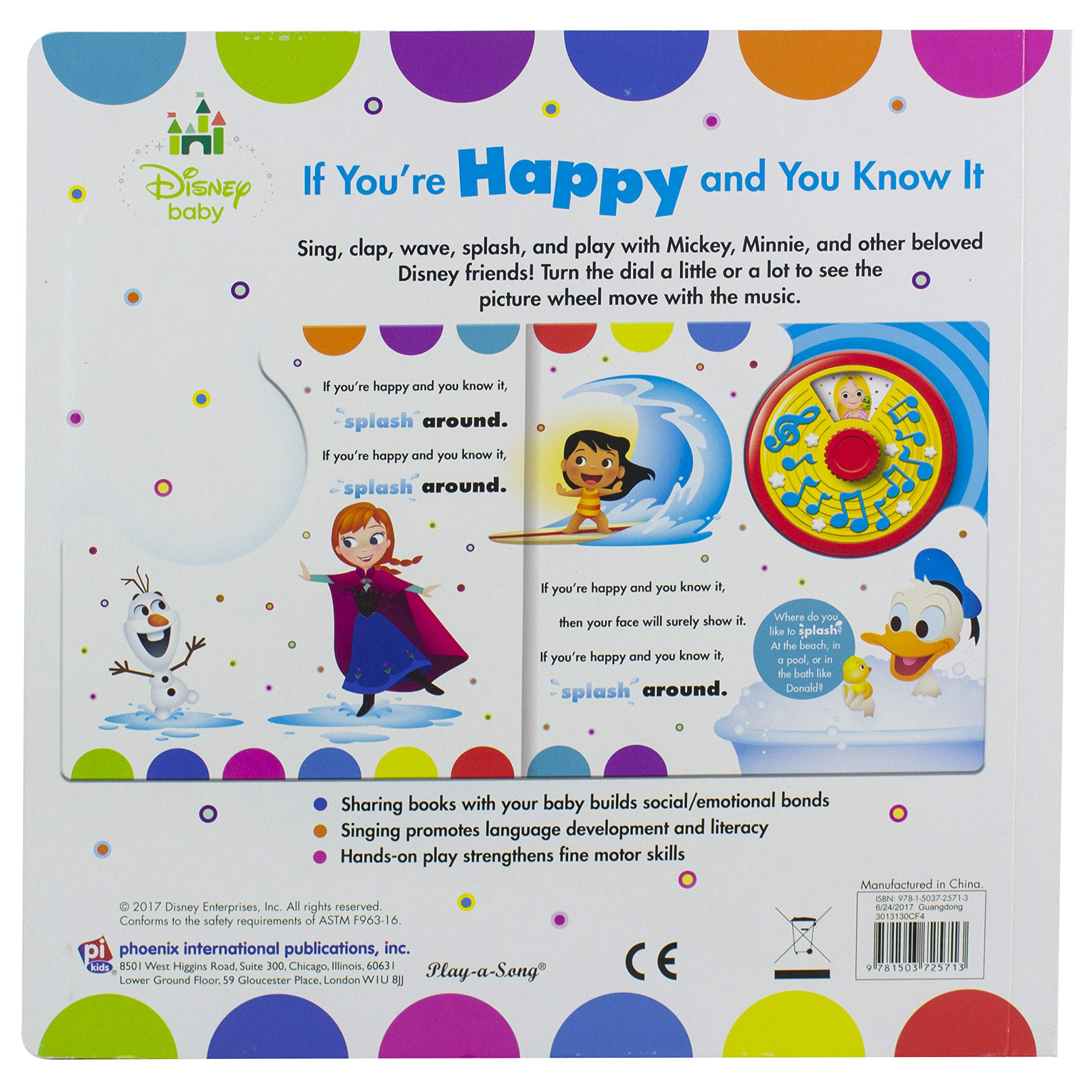 Disney Baby Sound Book - Mickey Mouse, Toy Story & Frozen Musical Toy with 