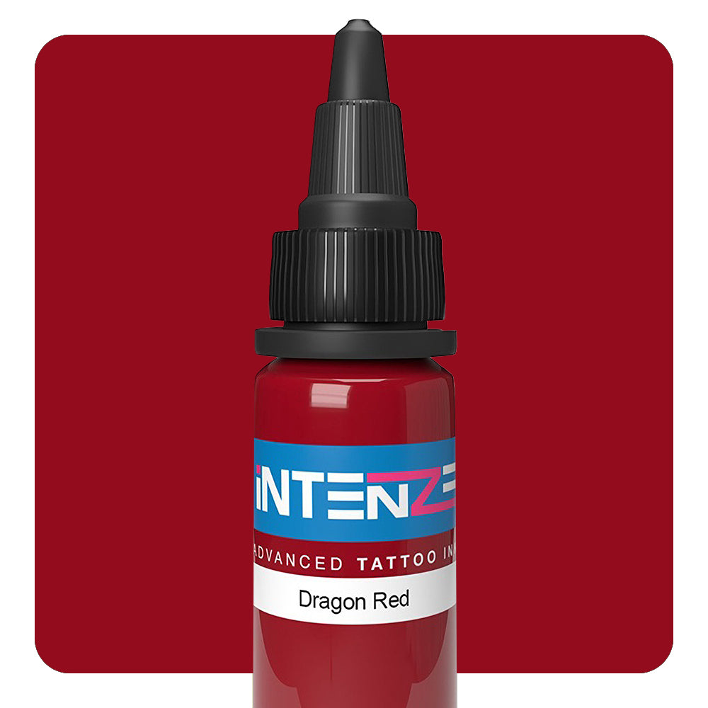 Intenze Tattoo Ink - Dragon Red Professional Tattoo Ink 1oz Bottle - Perfect for Tattoo Artists and Body Art Enthusiasts