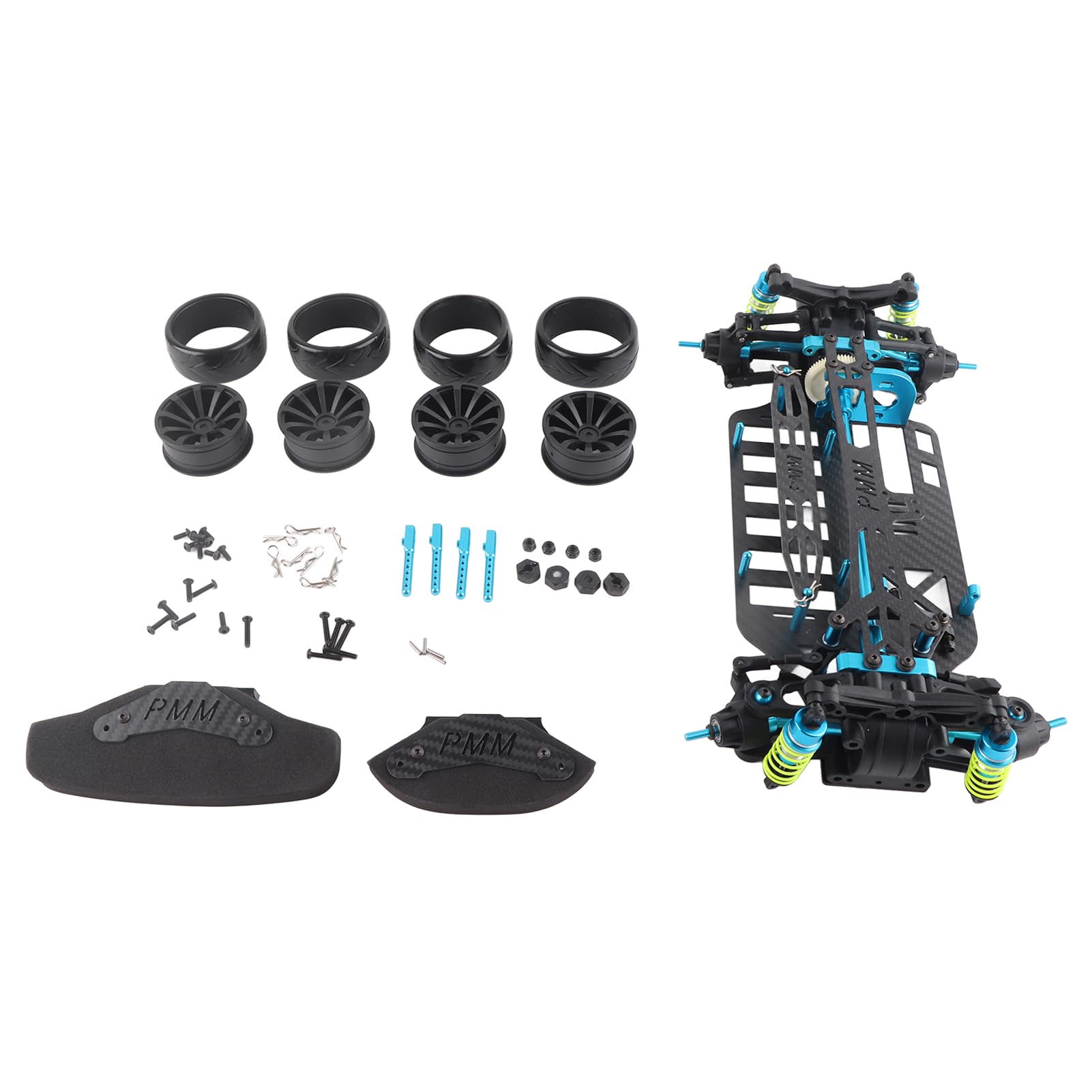 Tbest RC Wheelbase Frame Kit - Carbon Fiber Metal Chassis Beam for TT01/TT01E 1/10 Scale RC Car Model | Durable Off-Road Racing & Drift Upgrade Parts | Compatible with Associated Chassis | Perfect for Competitive Racing & DIY RC Enthusiasts