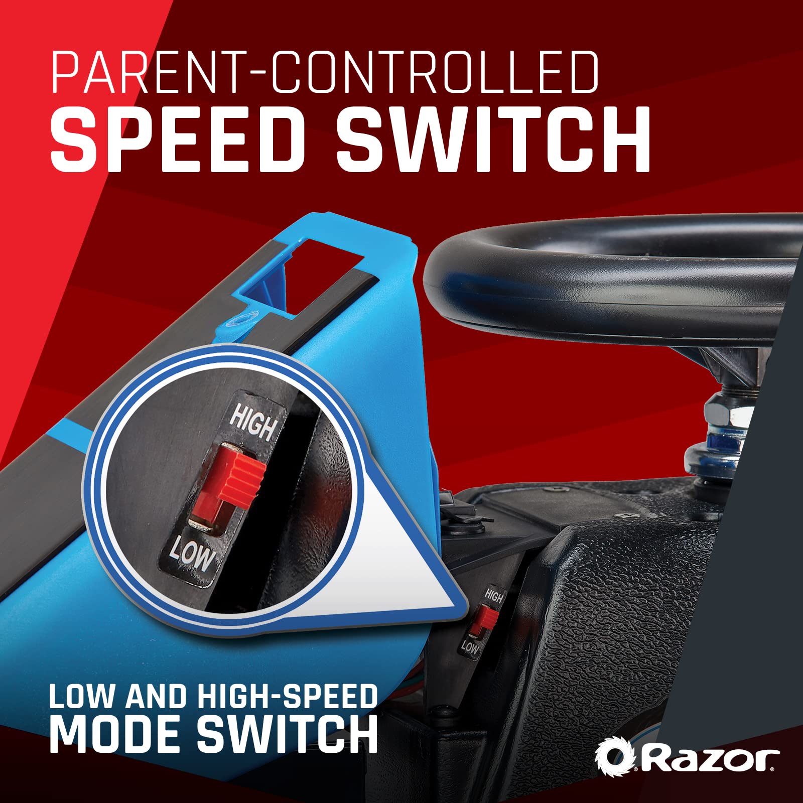 **Crazy Cart Shift Electric Drifting Go Kart for Kids Ages 6-12 | 12V Battery-Powered Ride-On Toy with High/Low Speed Switch & Drift System | Indoor & Outdoor Fun for Riders Up to 120 lbs | Perfect for Backyard, Driveway & Playground Adventures**