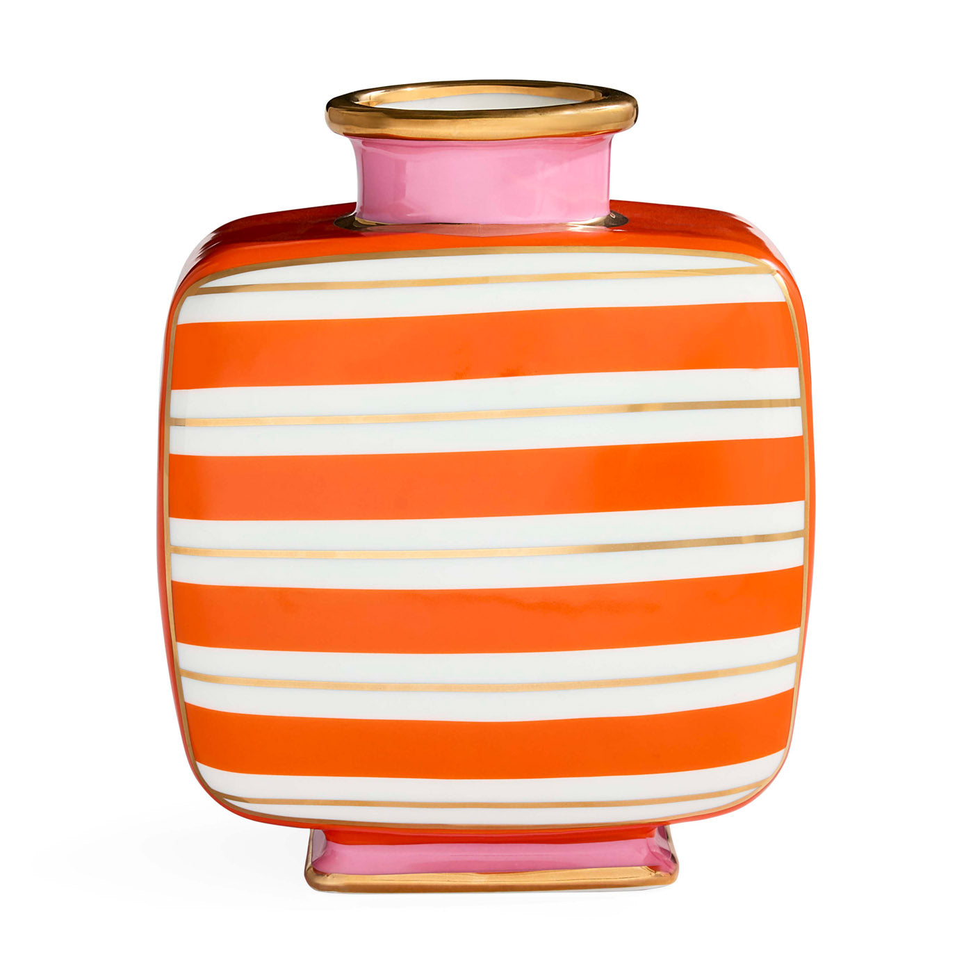 Portofino Square Vase - Modern Ceramic Home Decor for Living Room, Dining Table, Office & Wedding Centerpiece