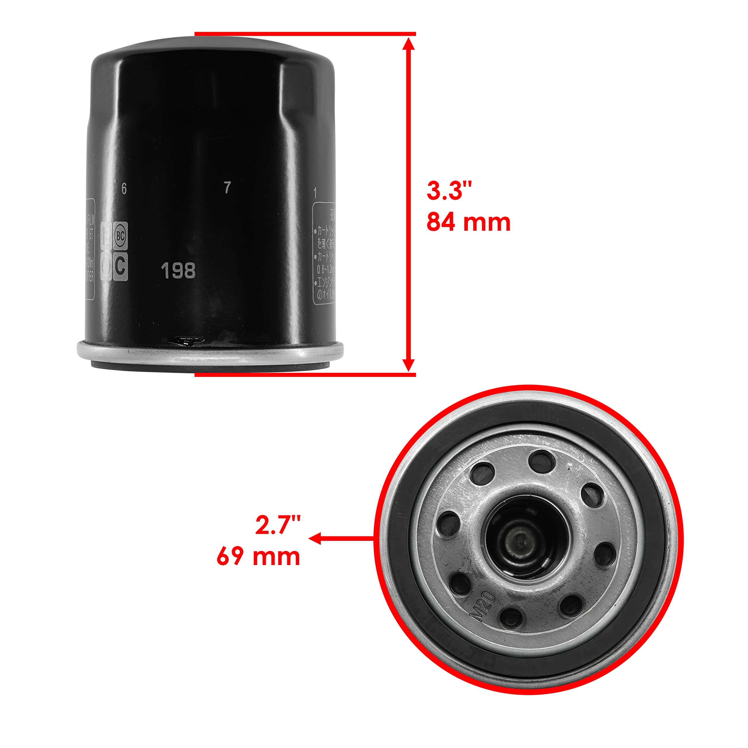 Caltric 3 Pack Oil Filter Compatible with Polaris Ranger RZR 4 800 Edition 760 (2010-2012) - High Performance Replacement Oil Filters for Off-Road ATV & UTV Maintenance