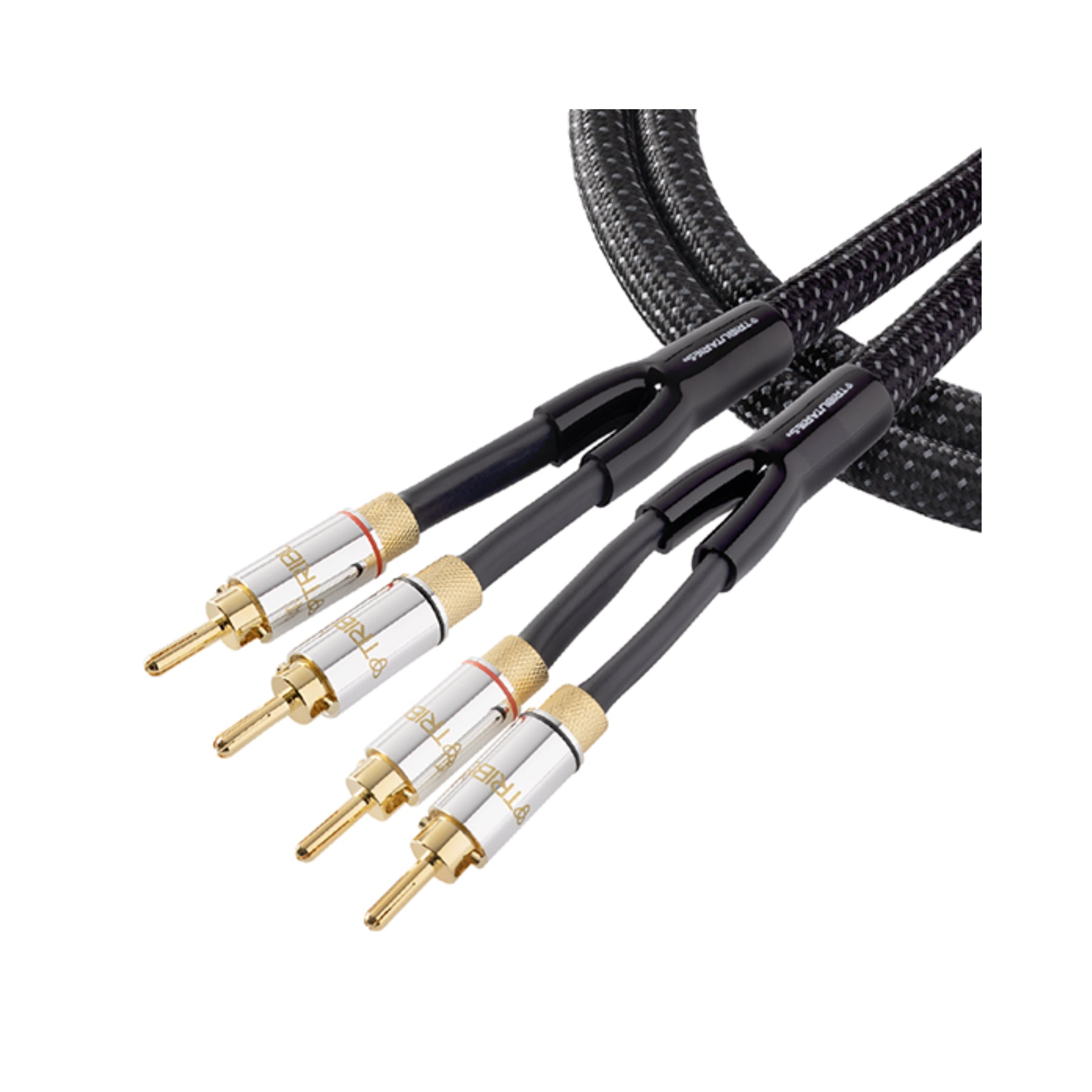 Tributaries Model 8SP High-Quality Banana Speaker Cables - Premium Audio Connection for Home Theater & Stereo Systems (Pair) - Perfect for Surround Sound & Hi-Fi Setups