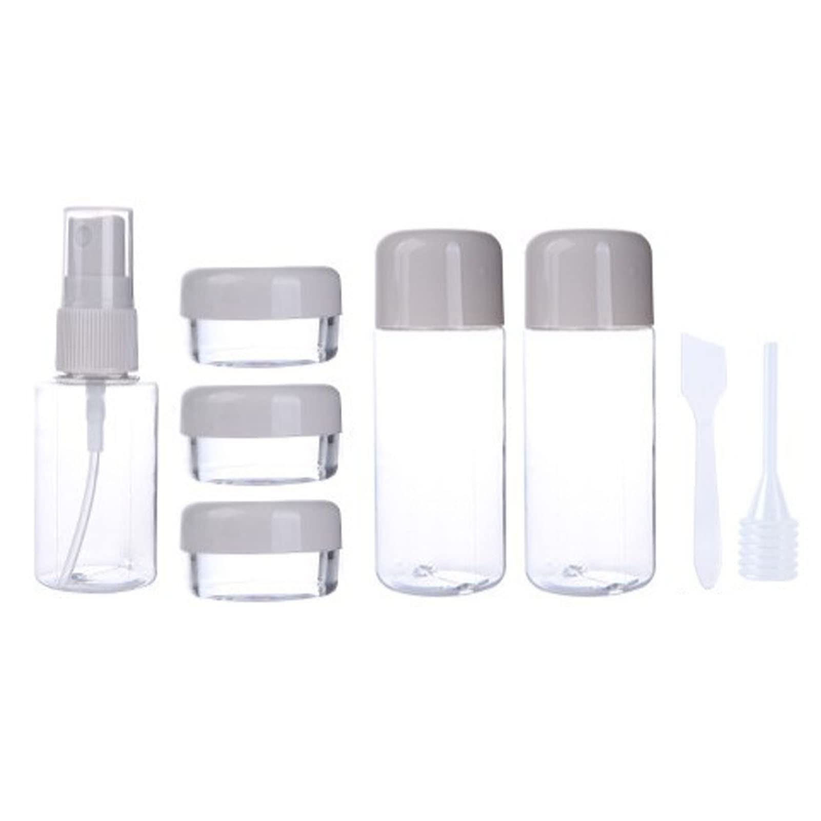 8PCS Travel Bottles Set for Toiletries - Leak Proof Refillable Cosmetic Containers for Lotion, Cream & Liquid | Portable Transparent Toiletry Bottles | Perfect for Air Travel, Gym & Vacation Essentials