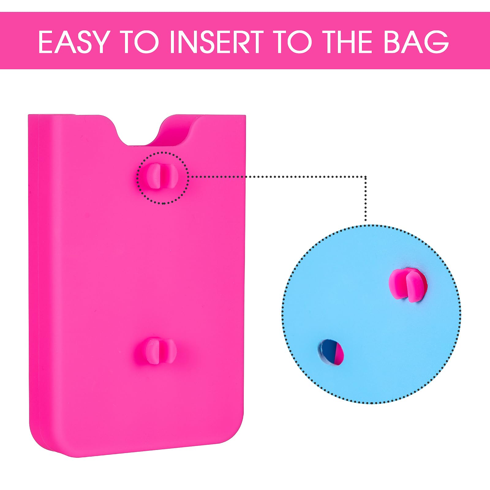PARBEE Silicone Phone Holder for Bogg Bag - Secure & Convenient Phone Accessory for Tote Bags (Pink) - Perfect for Shopping, Beach Trips & Daily Use