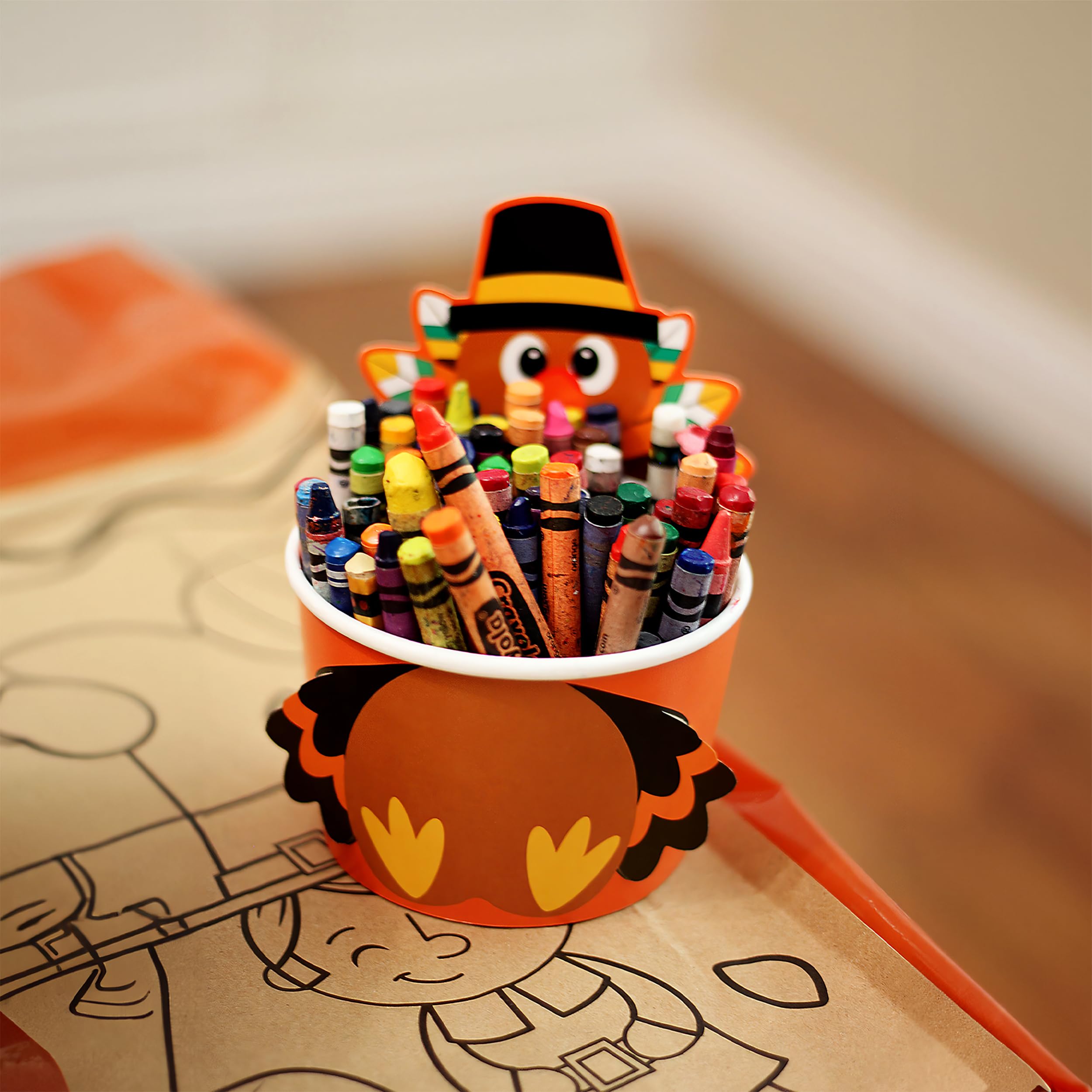 Turkey-Shaped Snack Cups - 12 Pack Disposable Party Supplies for Thanksgiving, Christmas & Holiday Gatherings - Perfect for Appetizers, Nuts & Candy Serving