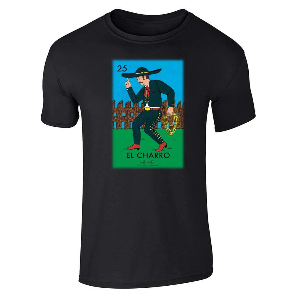 Pop Threads El Charro Cowboy Loteria Card Mexican Graphic T-Shirt for Men - Vintage Latino Style Cotton Tee - Perfect for Cinco de Mayo, Hispanic Heritage Month & Casual Wear