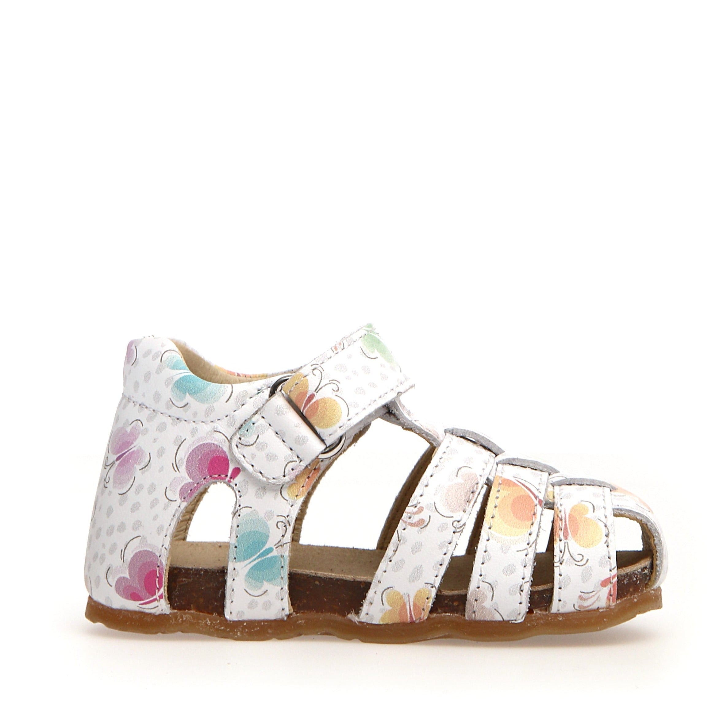 Falcotto Girls' Alby Butterfly Sandals - White | Comfortable Kids Summer Sandals for Outdoor Play & Beach Vacations