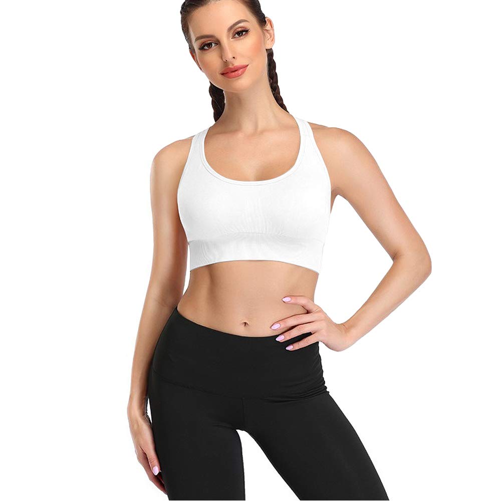 High Impact Sports Bras for Women - Racerback Workout Bras with Padded Support, Yoga & Fitness Multipack - Perfect for Running, Gym & High-Intensity Training