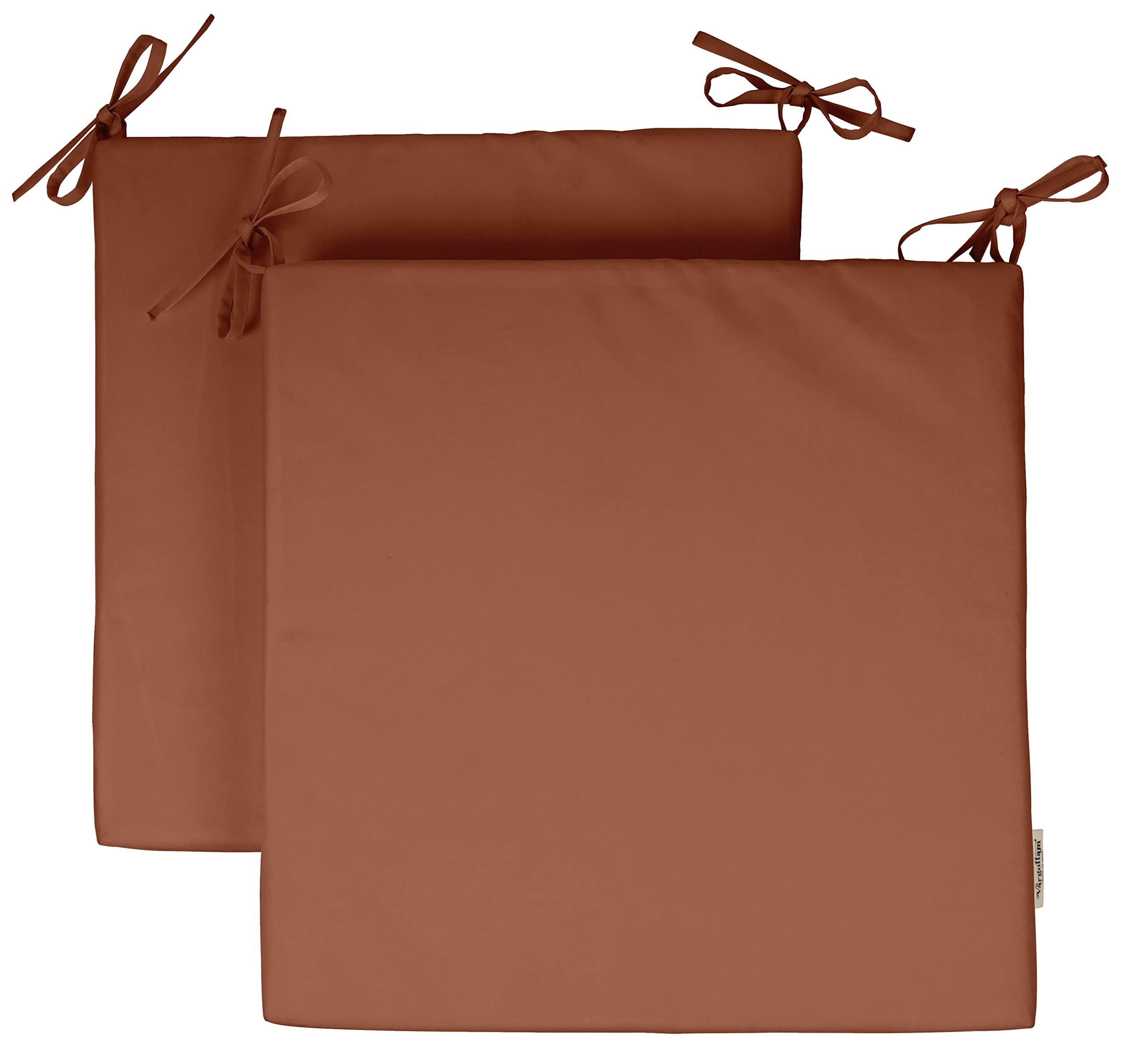 Premium 20x20 Inch Indoor/Outdoor Square Chair Cushions with Ties - Set of 2 Dusty Peach Patio Seat Cushions for Garden Furniture, Deck Chairs & Home Decor | Weather-Resistant & Comfortable for Lounging, Dining & Relaxing