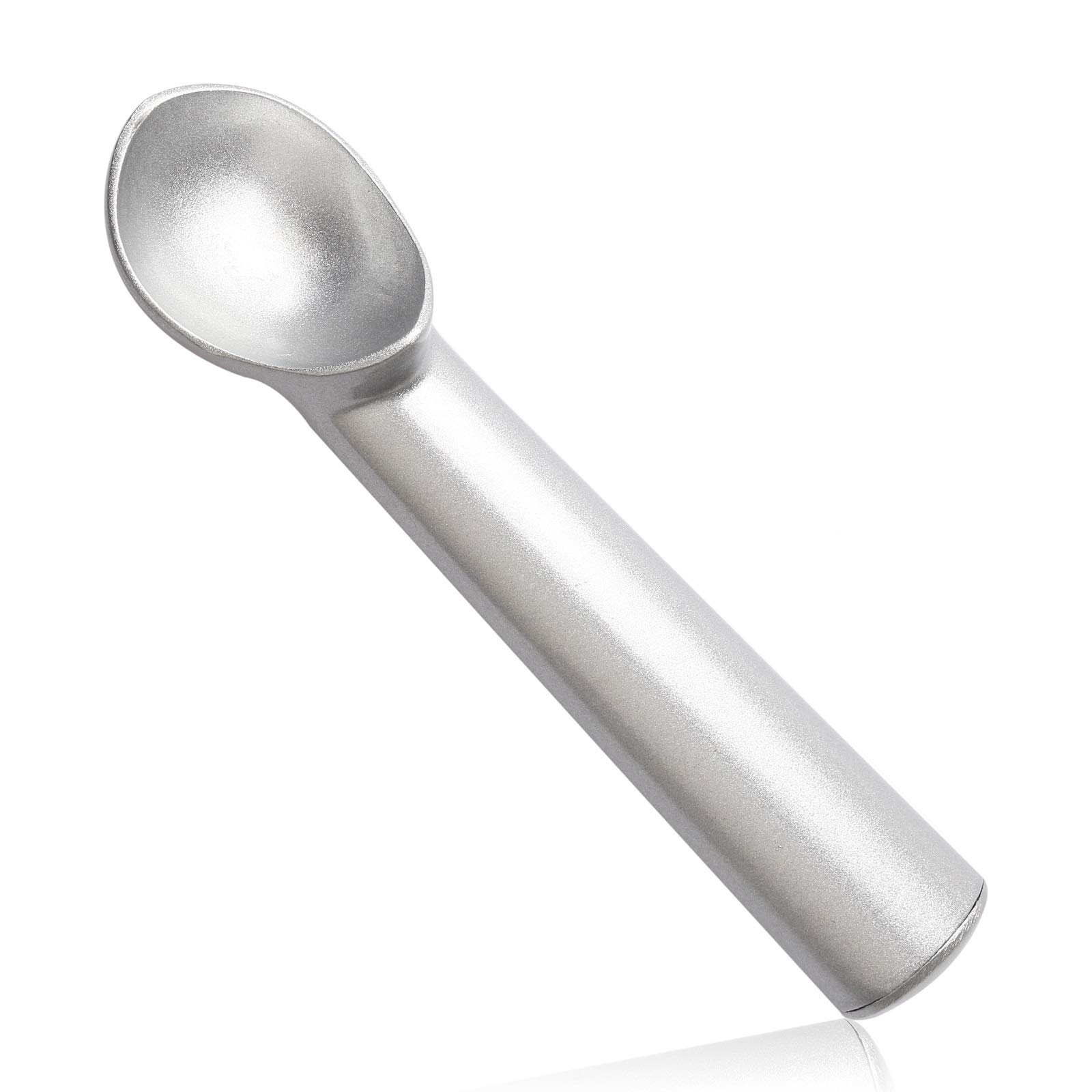 Premium 7-Inch Nonstick Anti-Freeze Ice Cream Scoop - Professional Aluminum Ice Cream Scooper for Gelato, Sorbet & Cookie Dough - Ergonomic One-Piece Design (Silver) - Perfect for Ice Cream Shops, Bakeries & Home Dessert Making