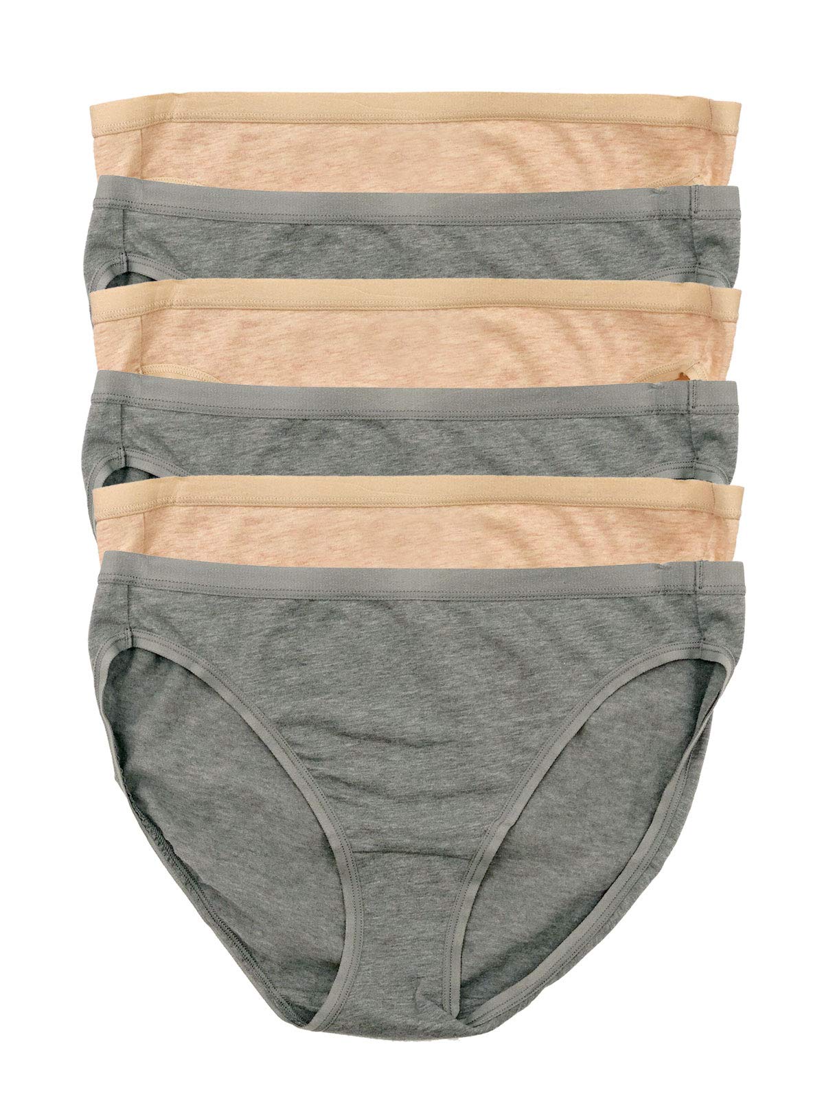 Felina Organic Cotton Bikini Underwear for Women - Soft Seamless Panties 6-Pack | Comfortable Everyday Wear, Yoga, Sleeping & Travel Essentials