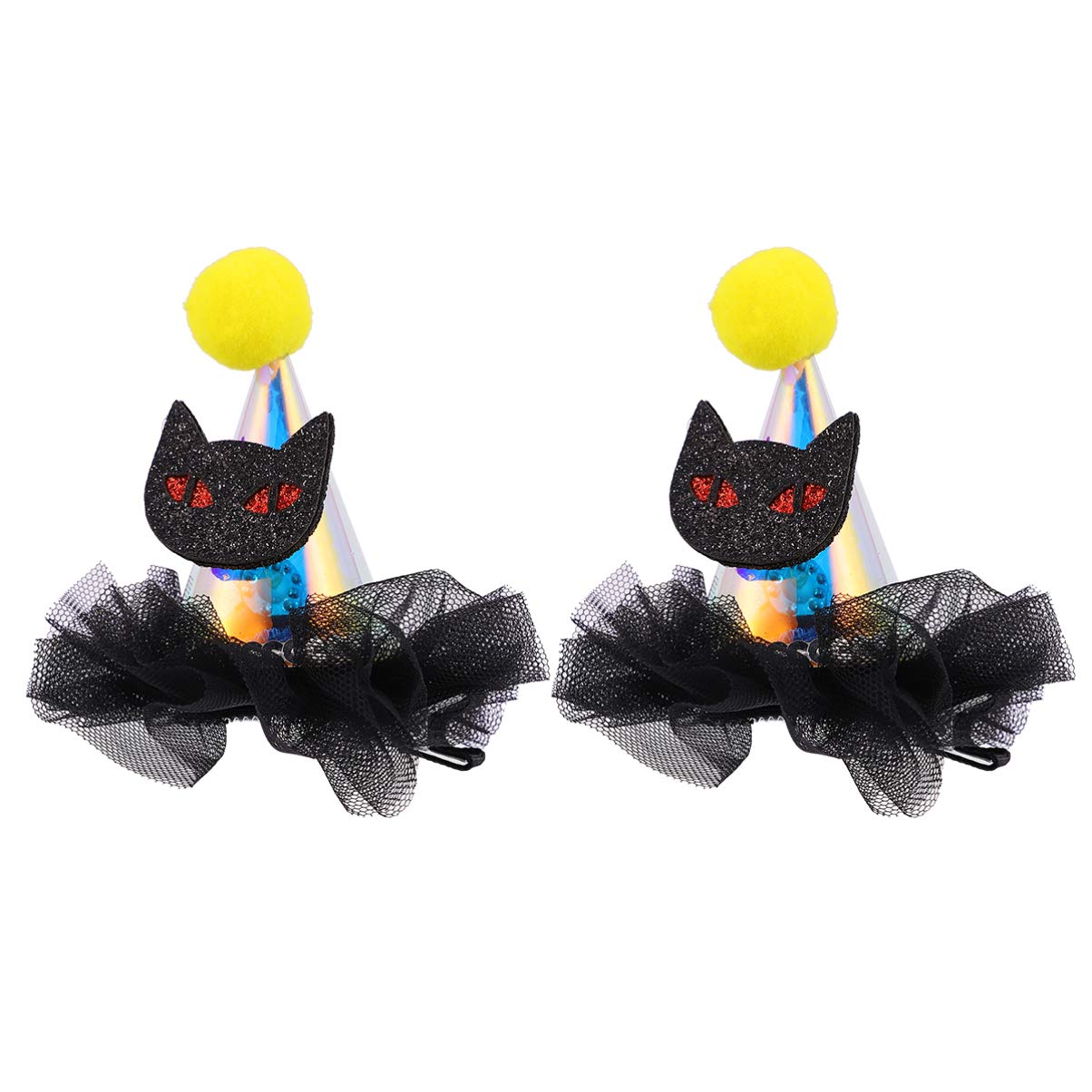 **TENDYCOCO LED Light Up Hair Clips for Halloween - Glow in The Dark Hair Accessories for Women & Girls (2PCS) - Perfect for Parties, Raves, and Festive Events**
